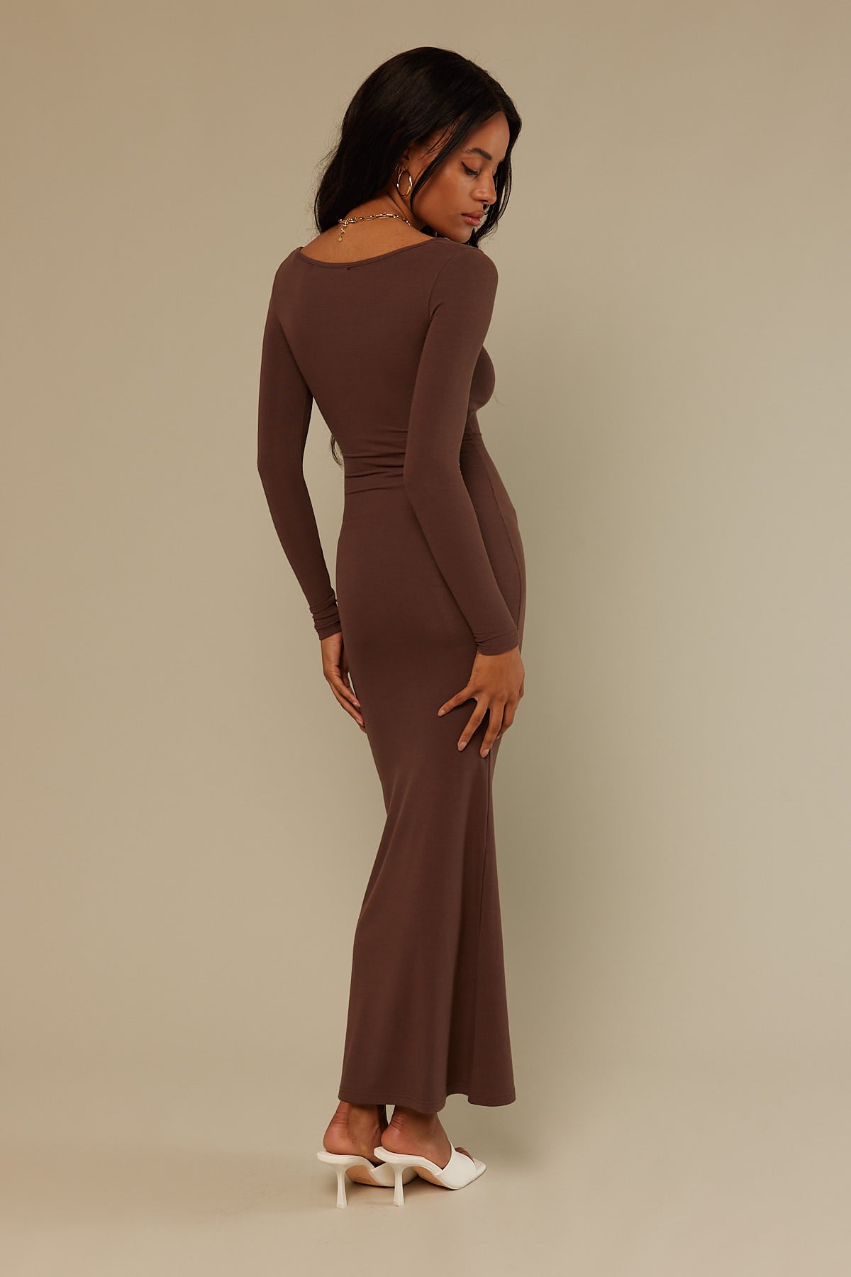 Perfect Stranger Diamond In The Desert Midi Dress Brown