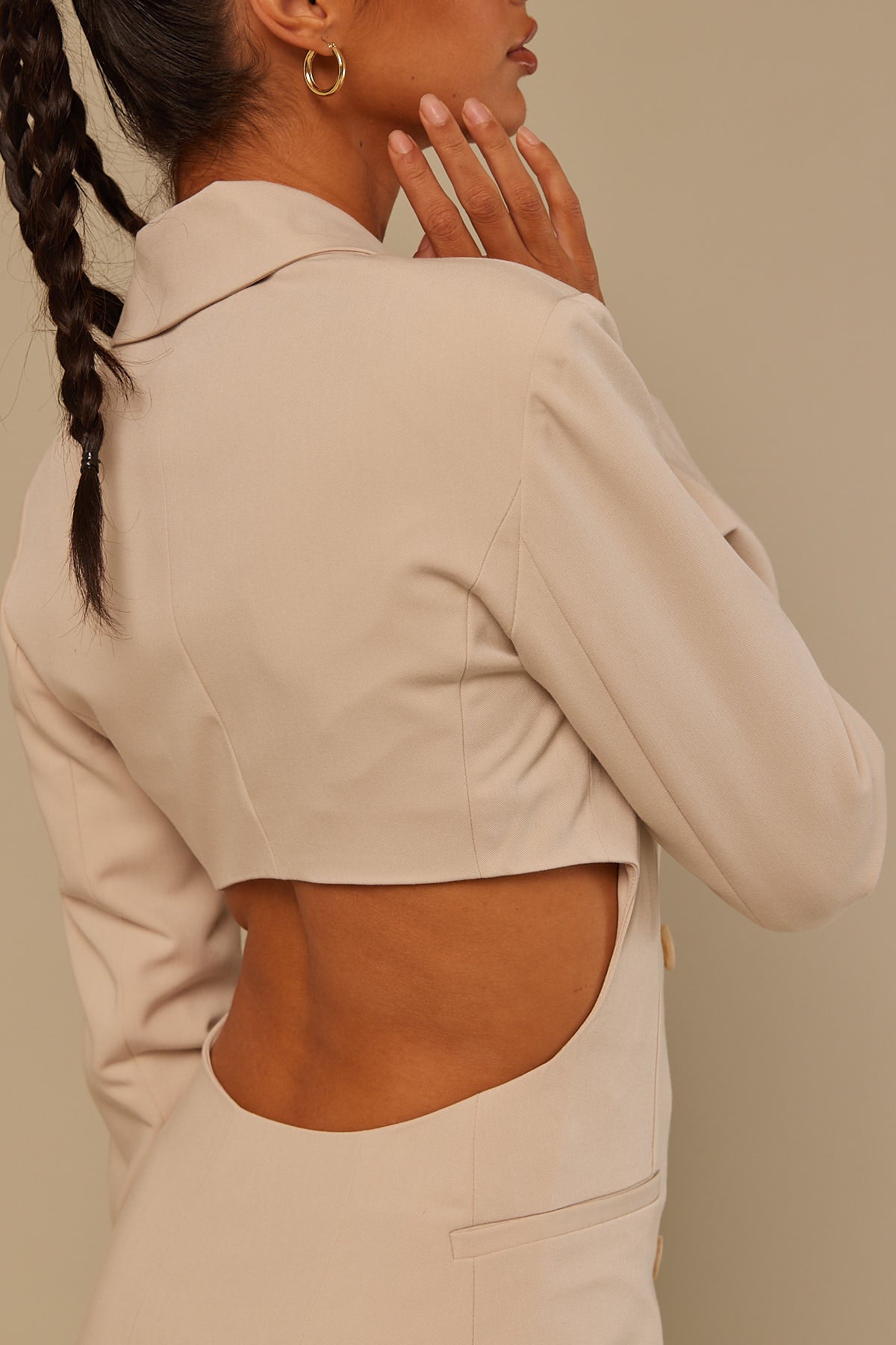 Perfect Stranger Sweet Side Cutoff Blazer Dress