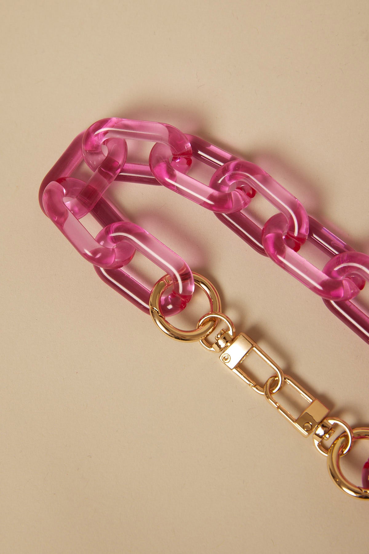 Token Bag Chain Strap Handle Pink