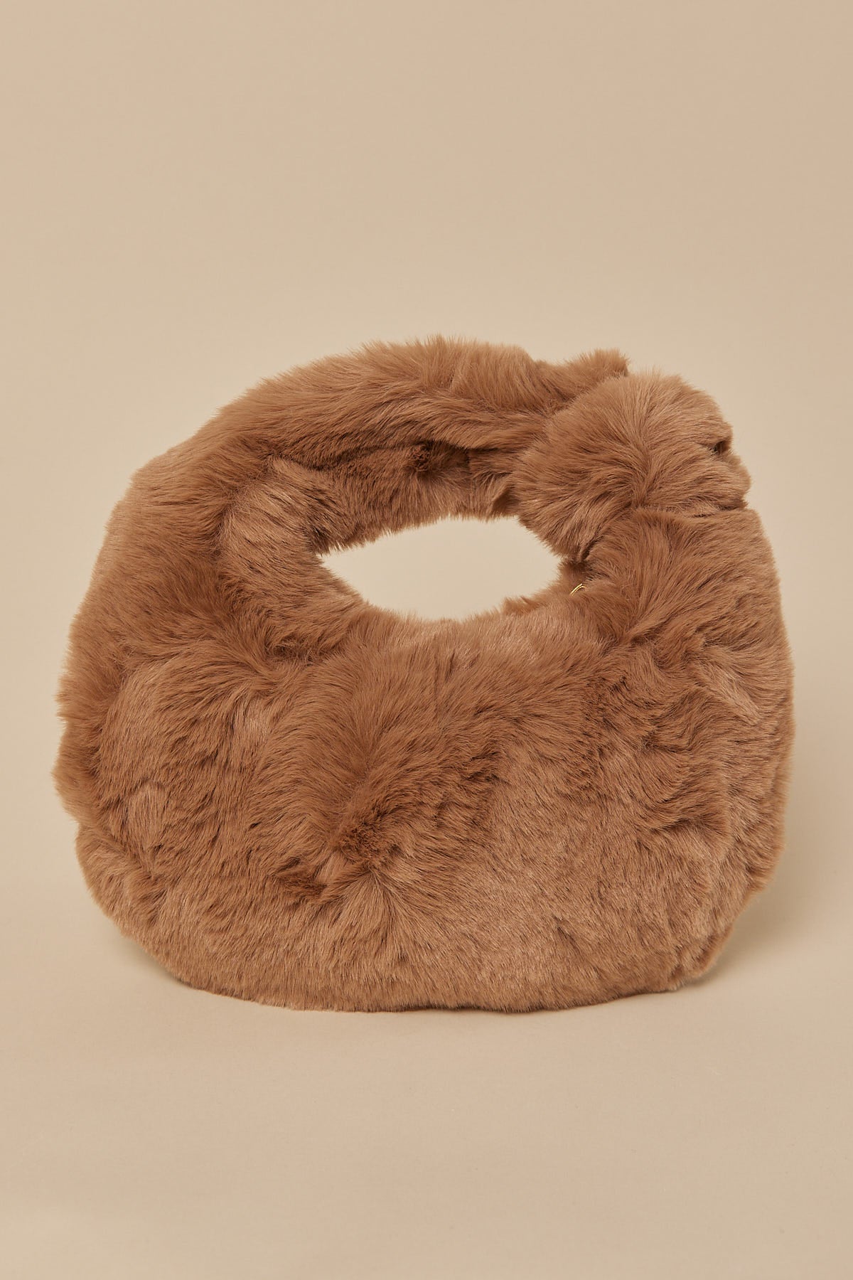 Token Moon Fluffy Handbag Brown