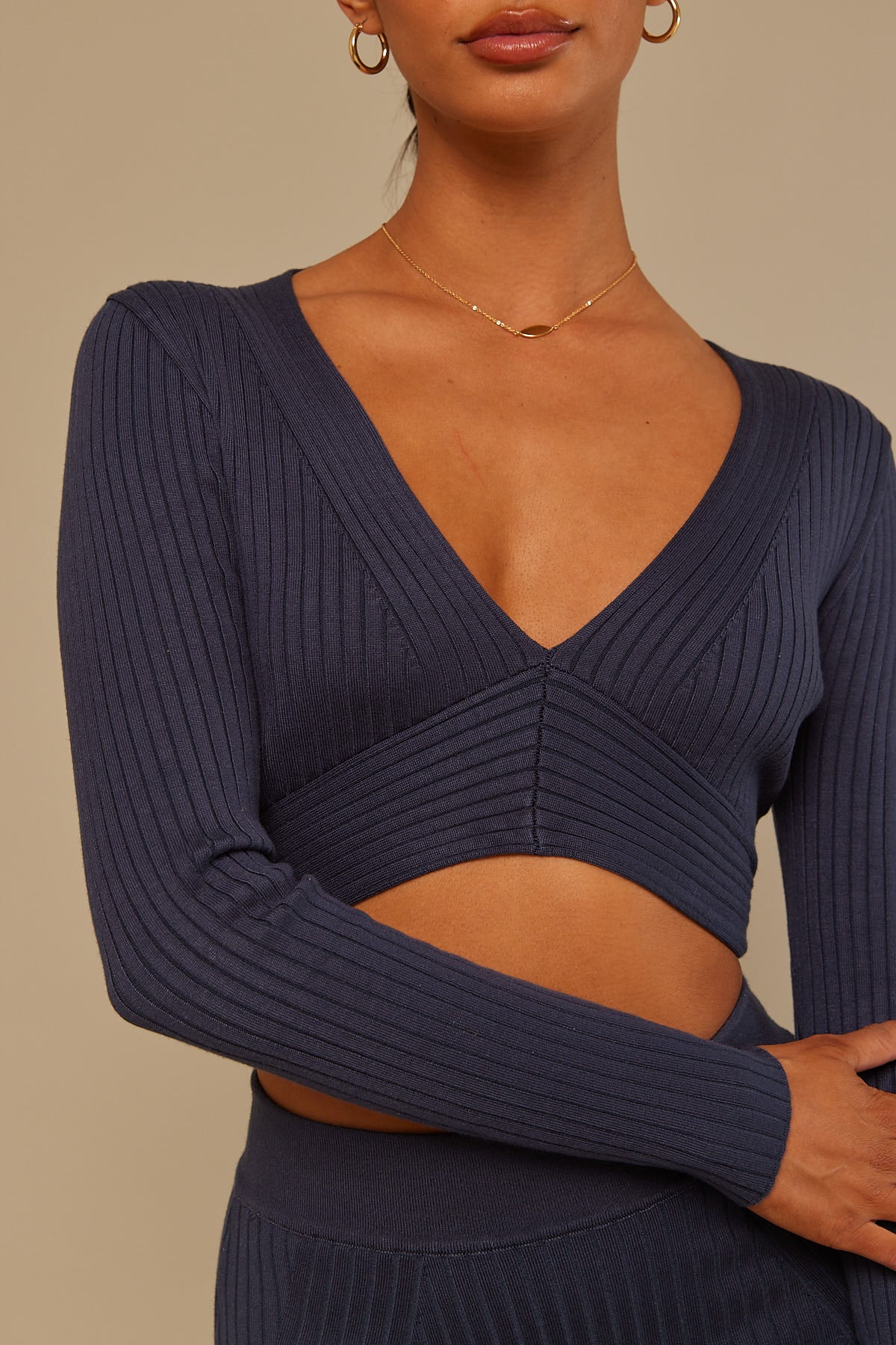 Perfect Stranger Palmer Knit Top Navy