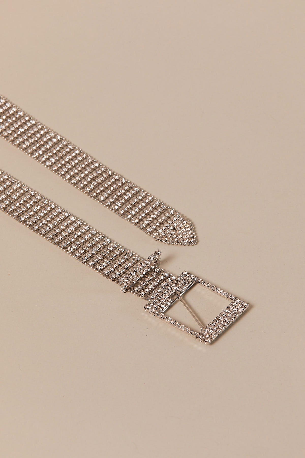 Diamante hot sale belt silver