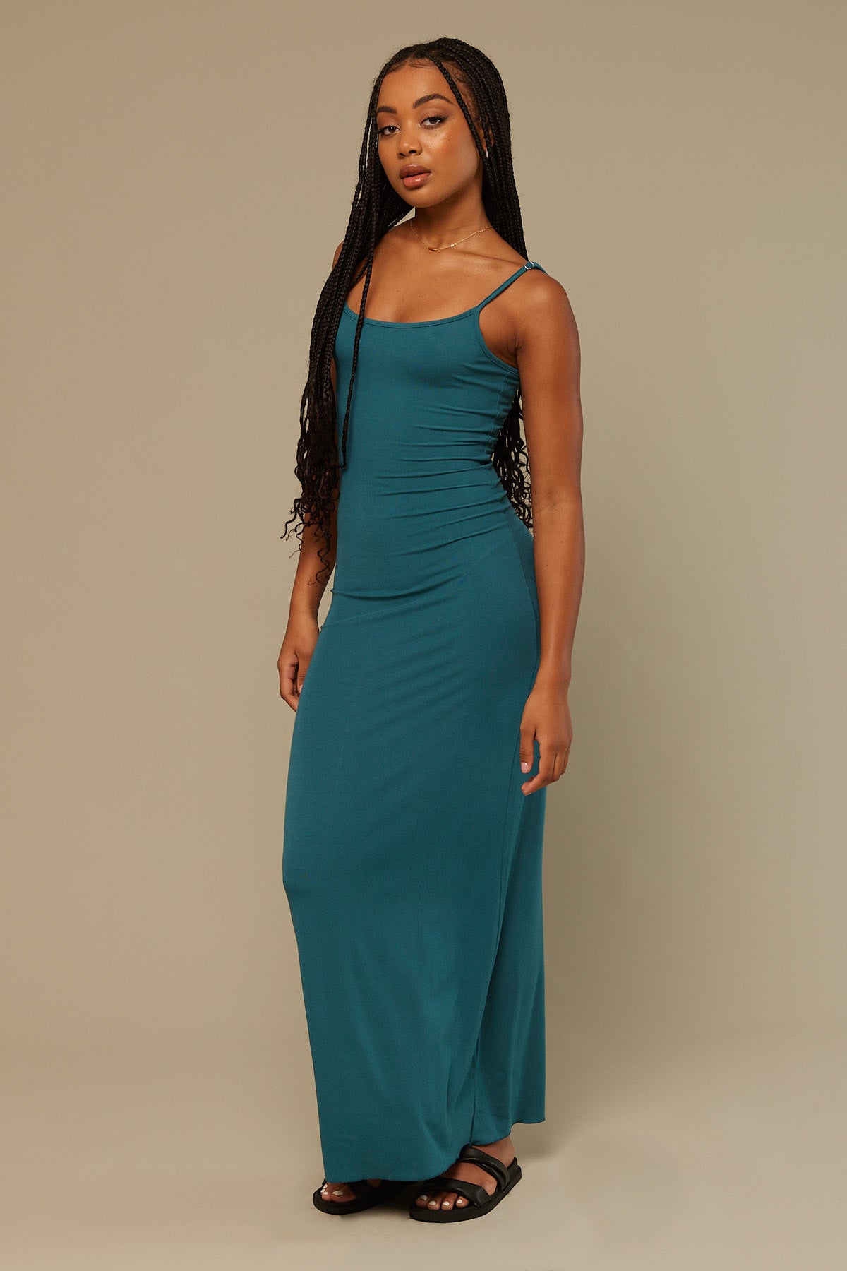 Perfect Stranger Back to Simple Maxi Dress Teal