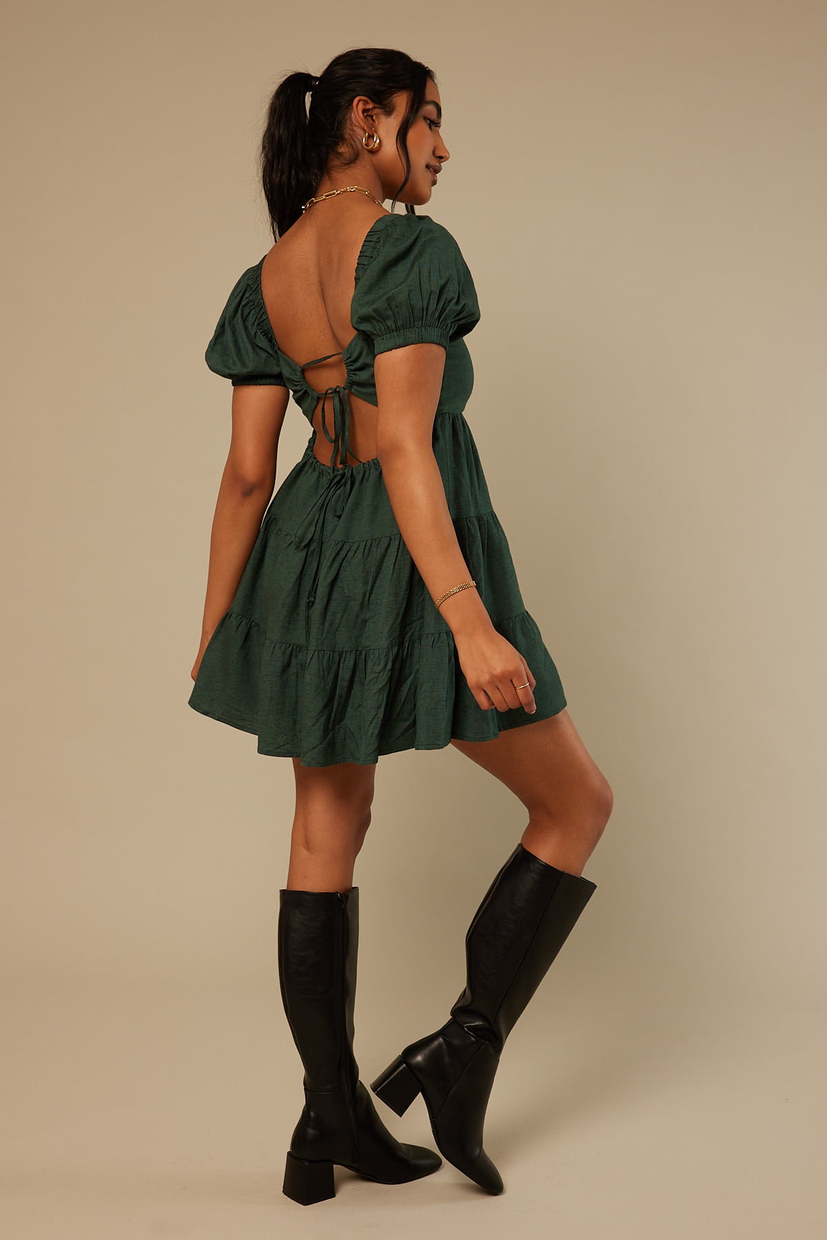 Perfect Stranger Take a Chance Mini Dress Green