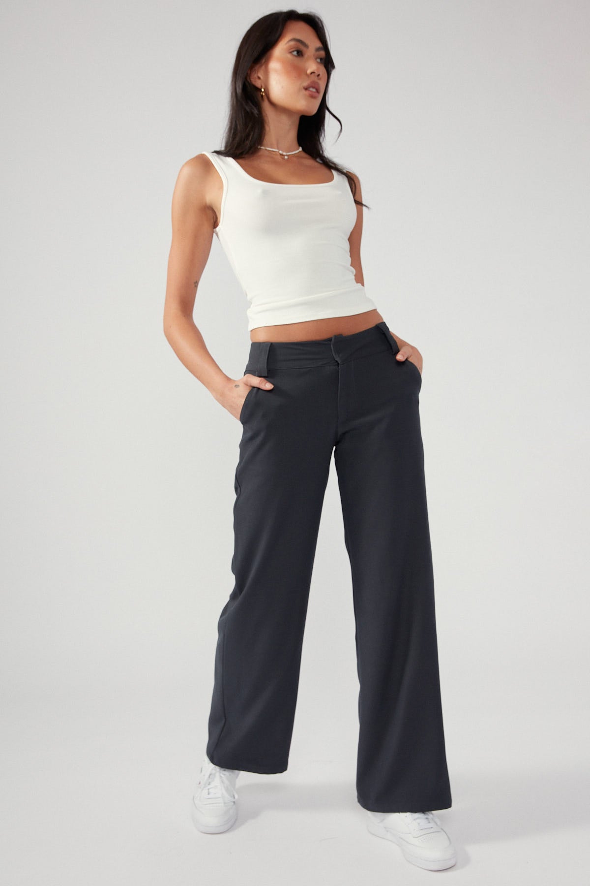 Topshop Tall relaxed low slung cargo pants in khaki | ASOS