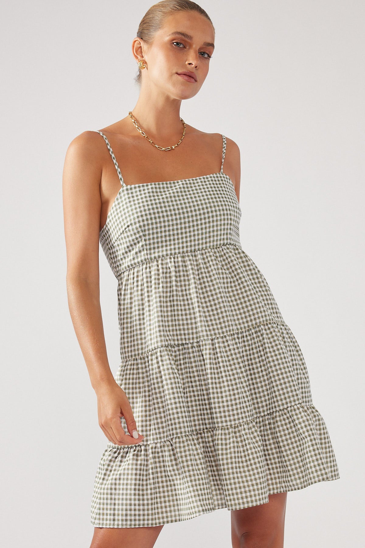 Perfect Stranger Cotton Candy Mini Dress Green Print