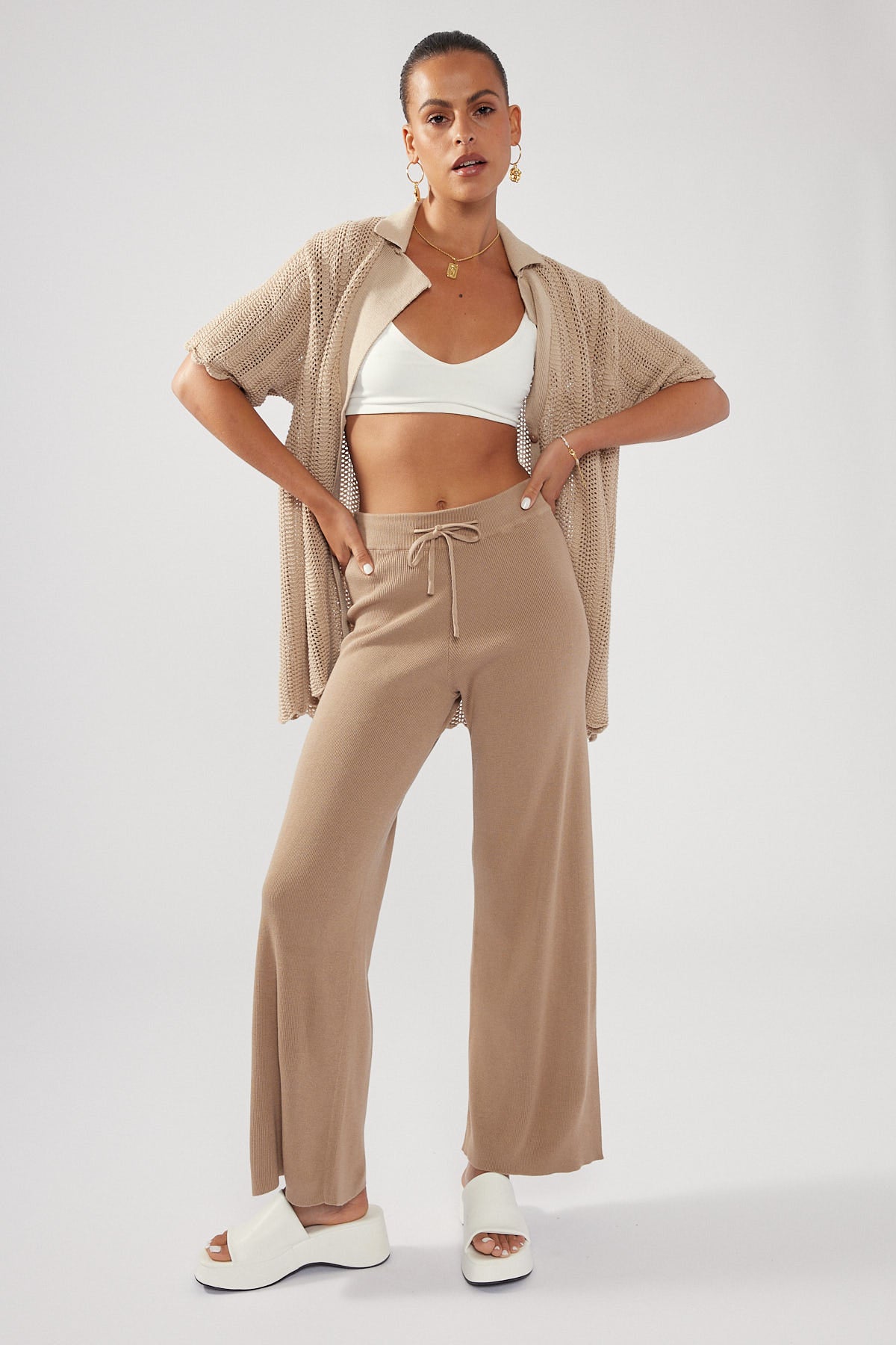 Perfect Stranger Relaxo Knit Pant Taupe