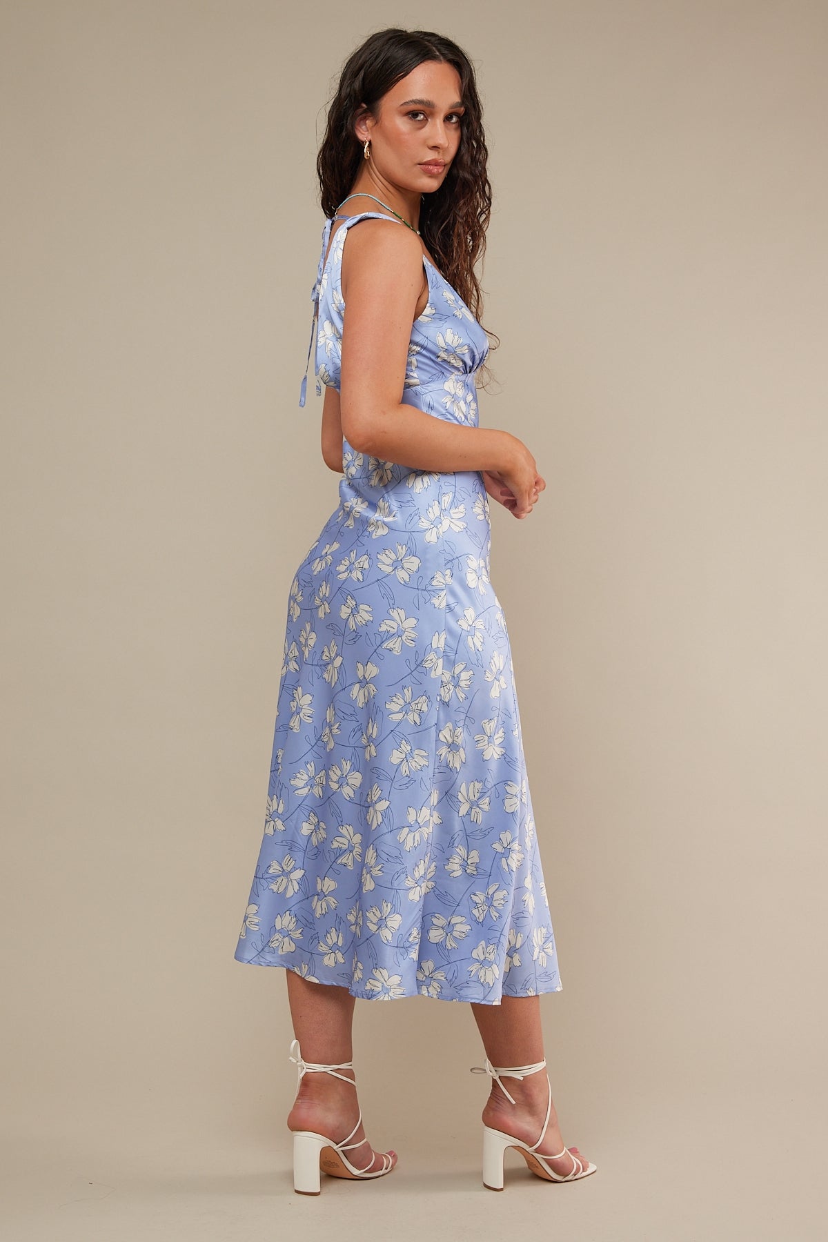 Perfect Stranger Summer Fields Midi Dress Blue