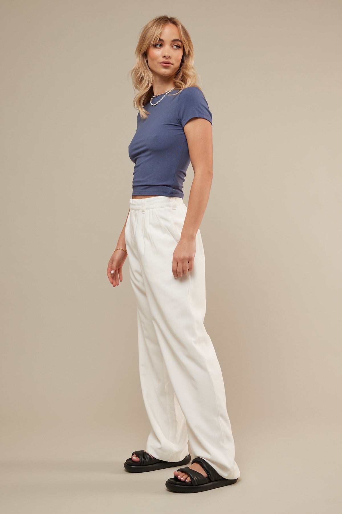 Perfect Stranger Stay With Me Petite Pant White