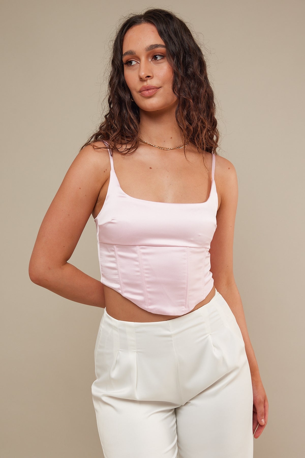 Perfect Stranger Vinny Corset Top Pink