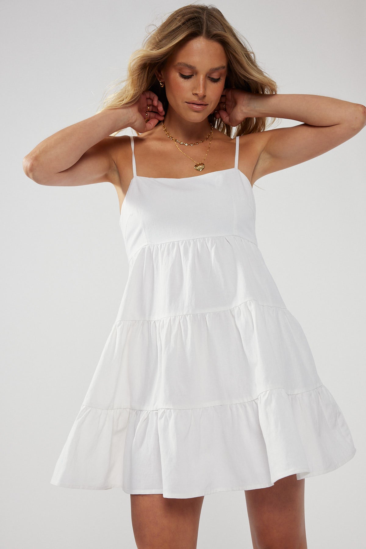 Perfect Stranger Cotton Candy Mini Dress White