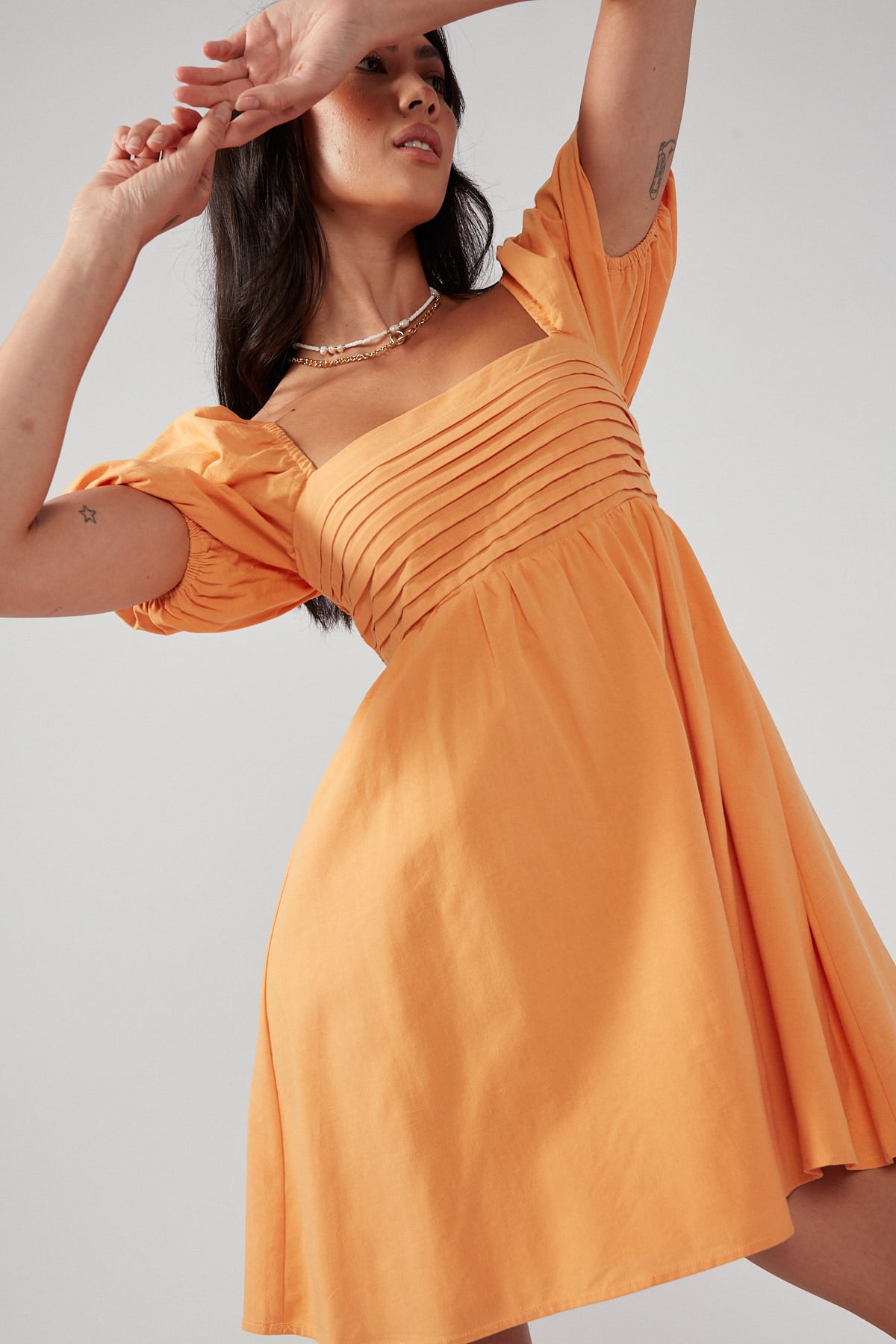Perfect Stranger Wishlist Puff Sleeve Dress Melon