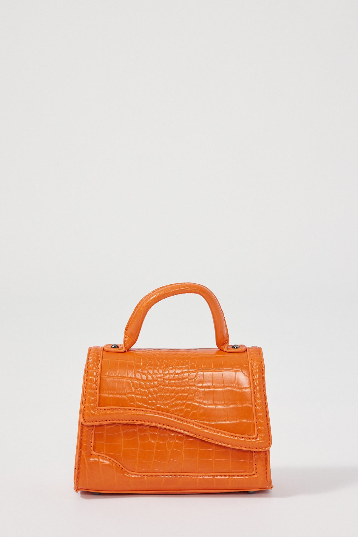 Token Assymetric Flap Shoulder Bag Orange