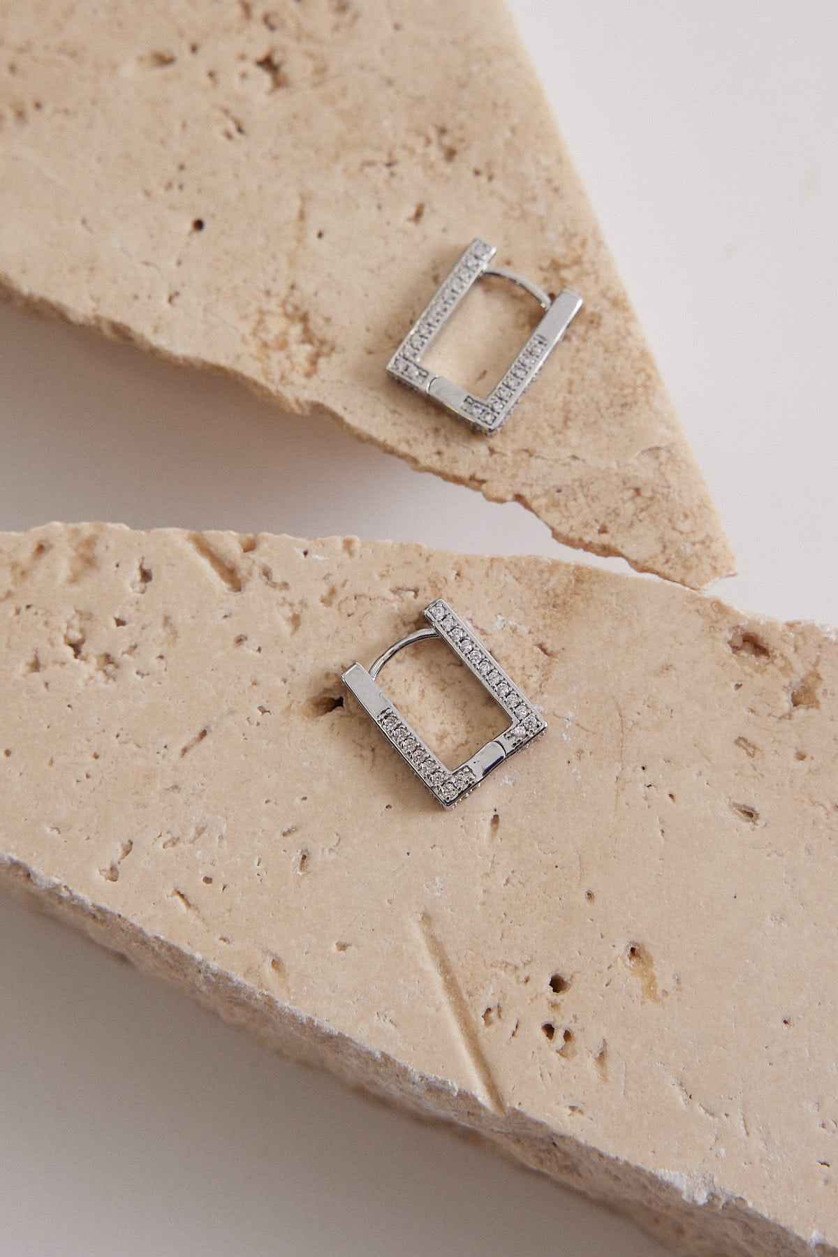 Luv Aj Pave Mini Boxer Hoops Silver