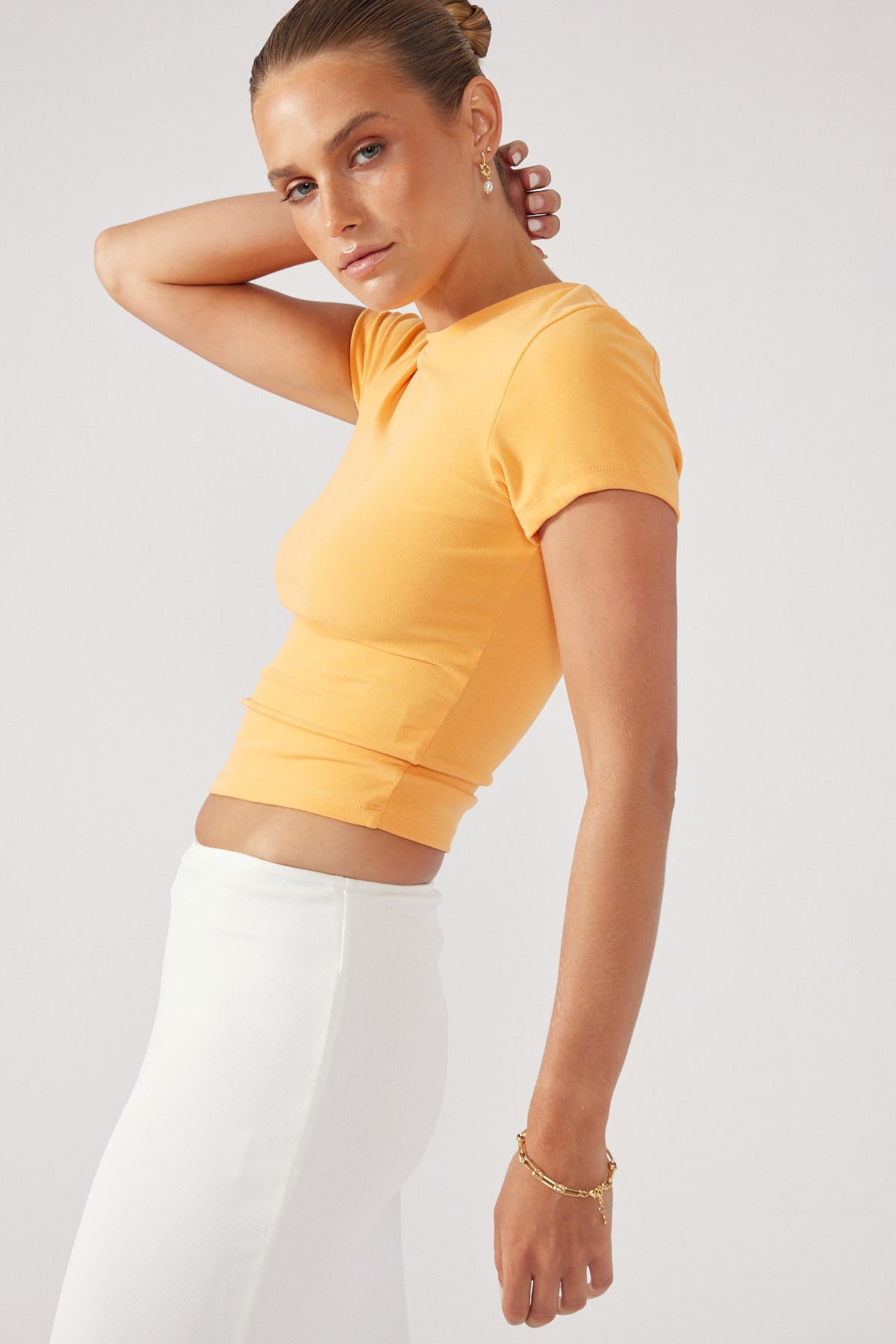 Perfect Stranger Recycled Cap Sleeve Tee Orange
