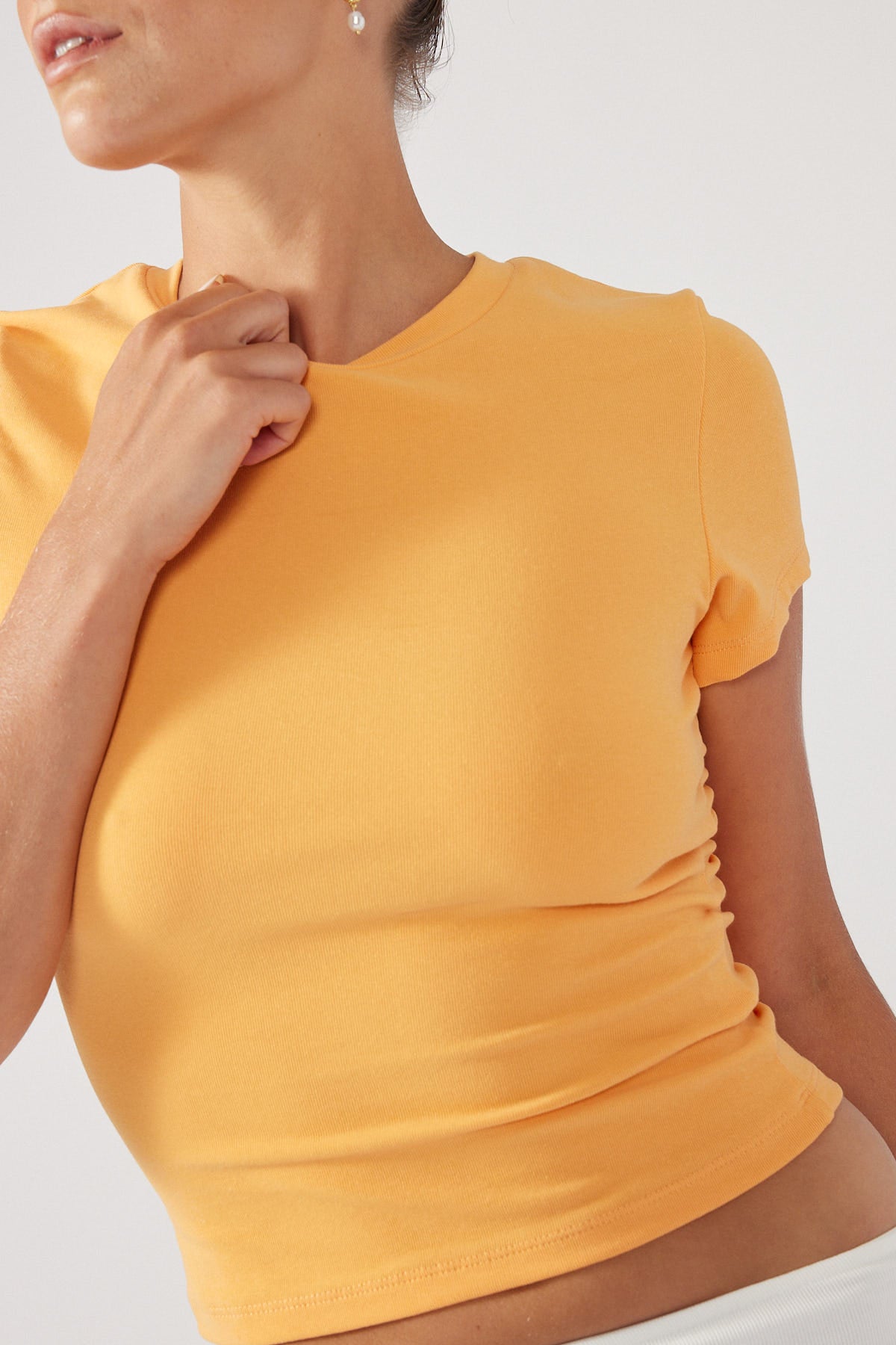 Perfect Stranger Recycled Cap Sleeve Tee Orange