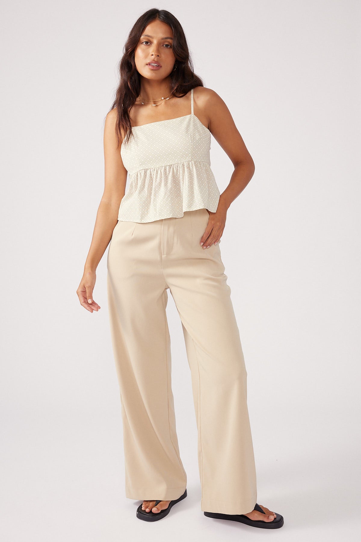 Perfect Stranger Cotton Candy Geo Top Nude Print