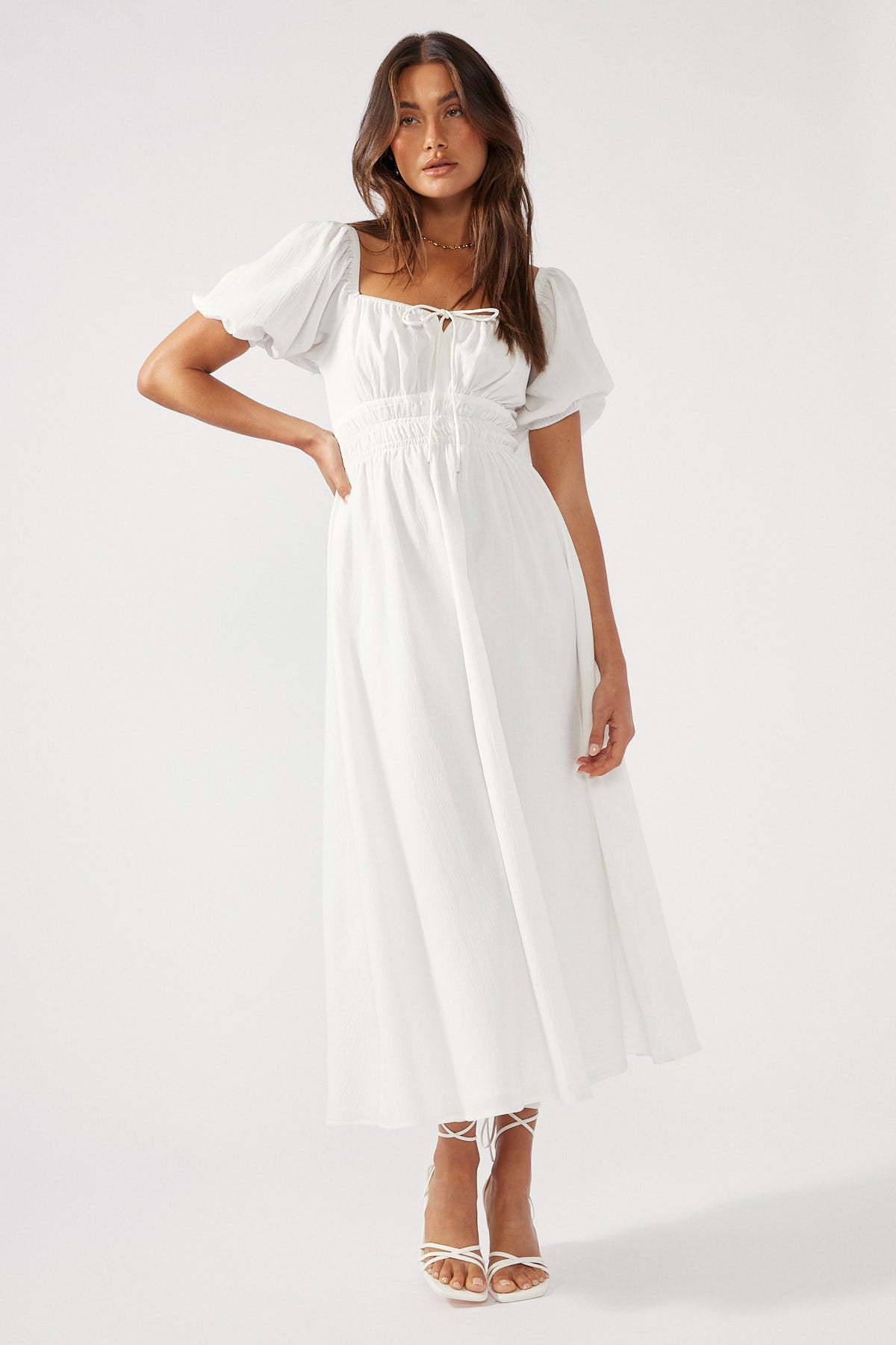 Perfect Stranger Cece Midi Dress White