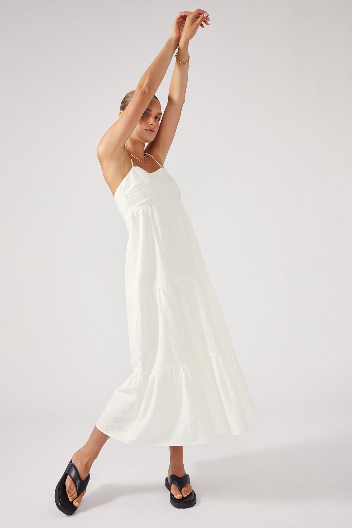 Perfect Stranger Elara Midi Dress White