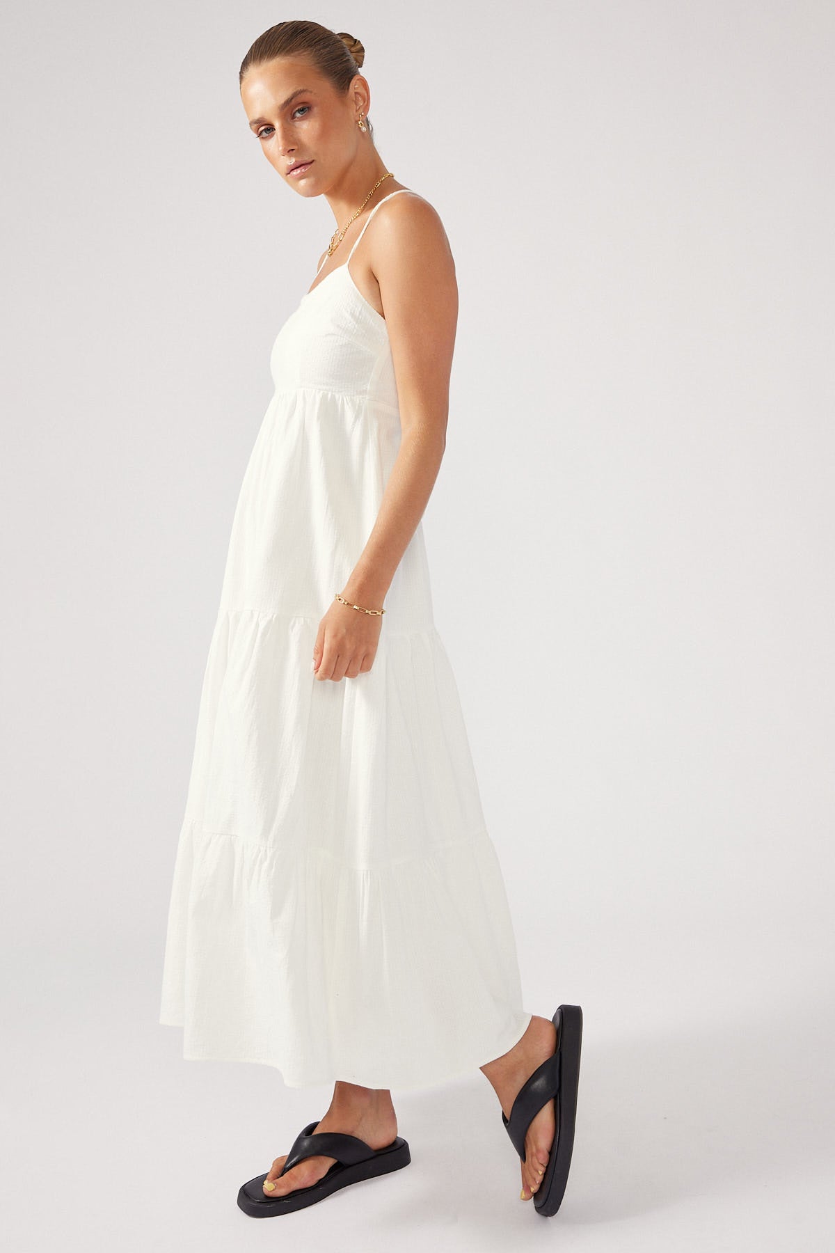 Perfect Stranger Elara Midi Dress White