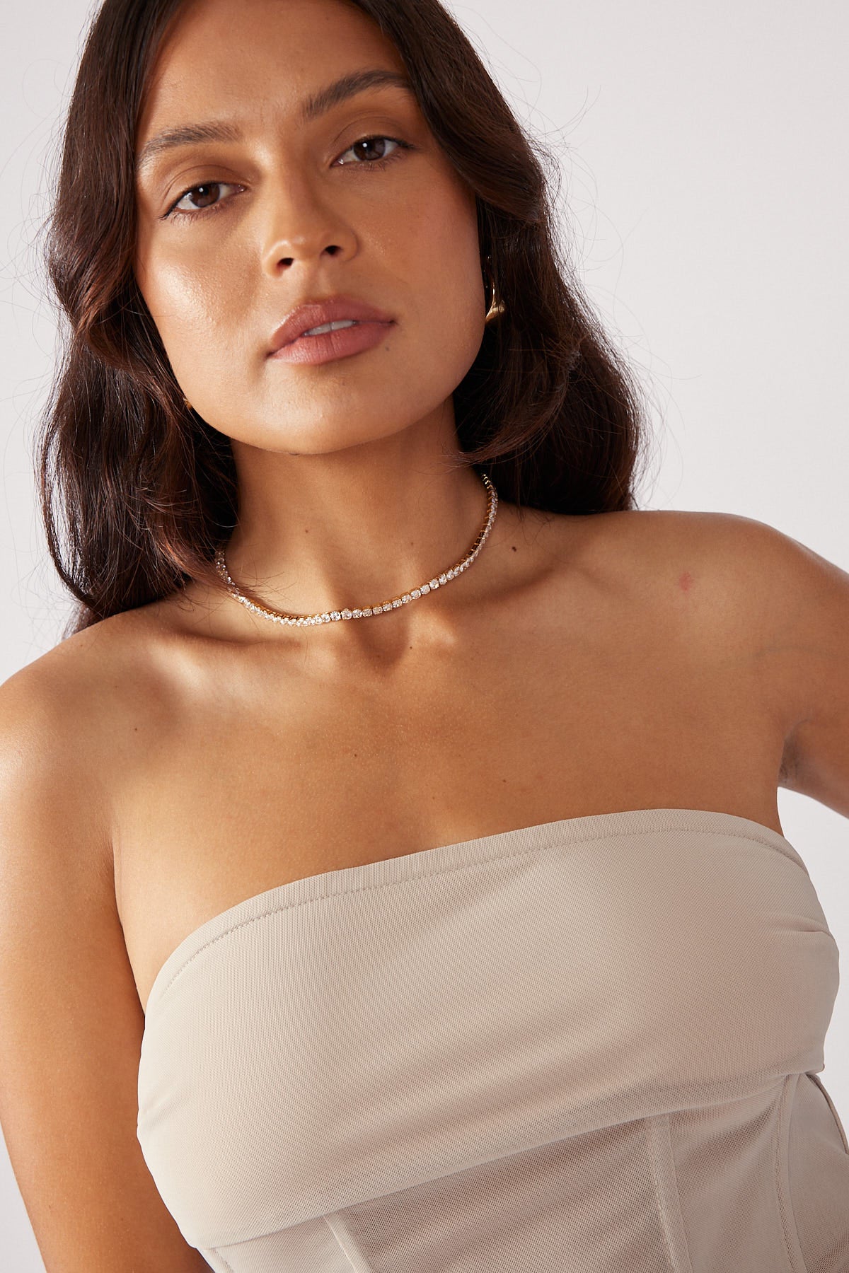 Perfect Stranger Tennis Necklace 18K gold Plated