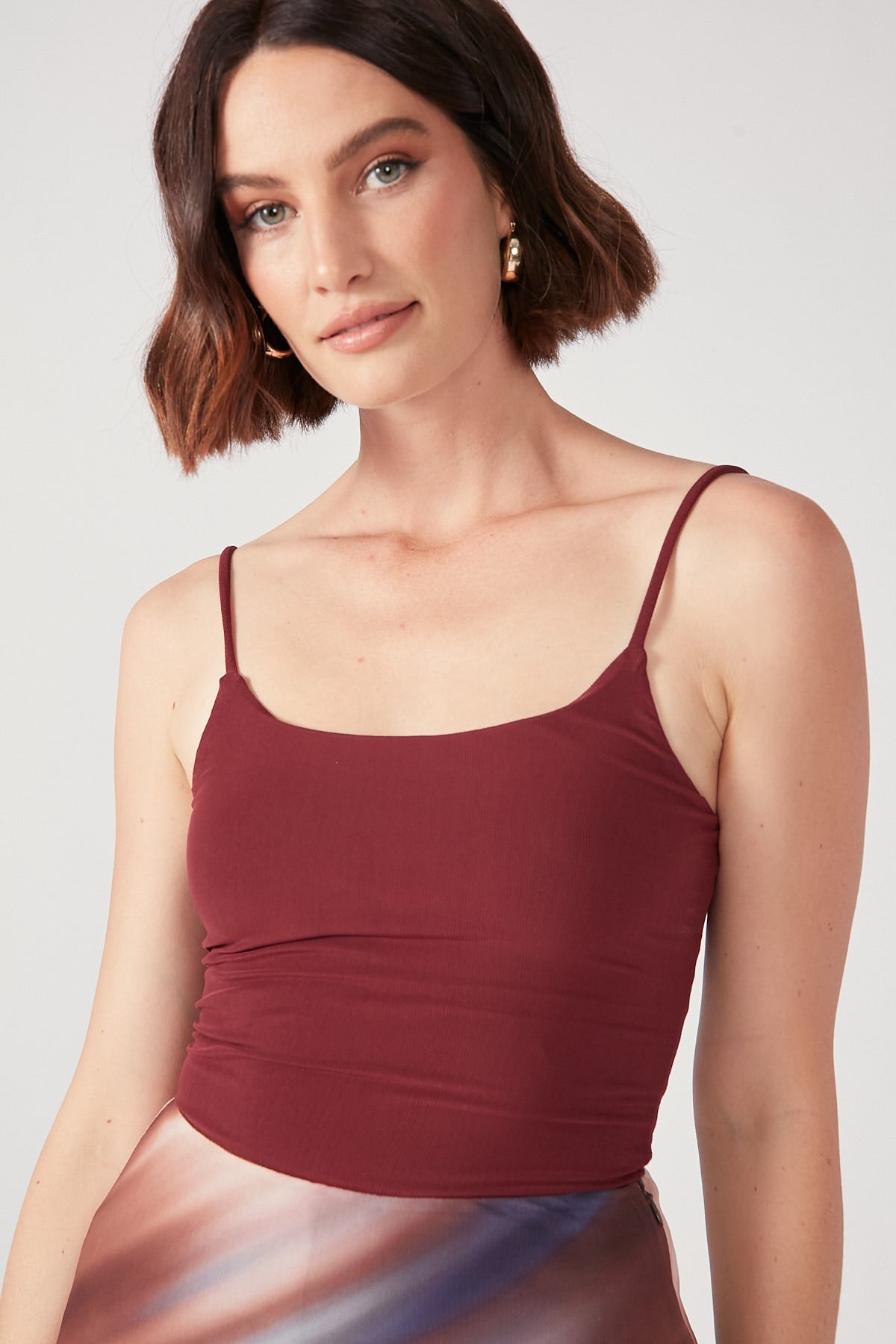Perfect Stranger Mystery Mesh Cami Berry