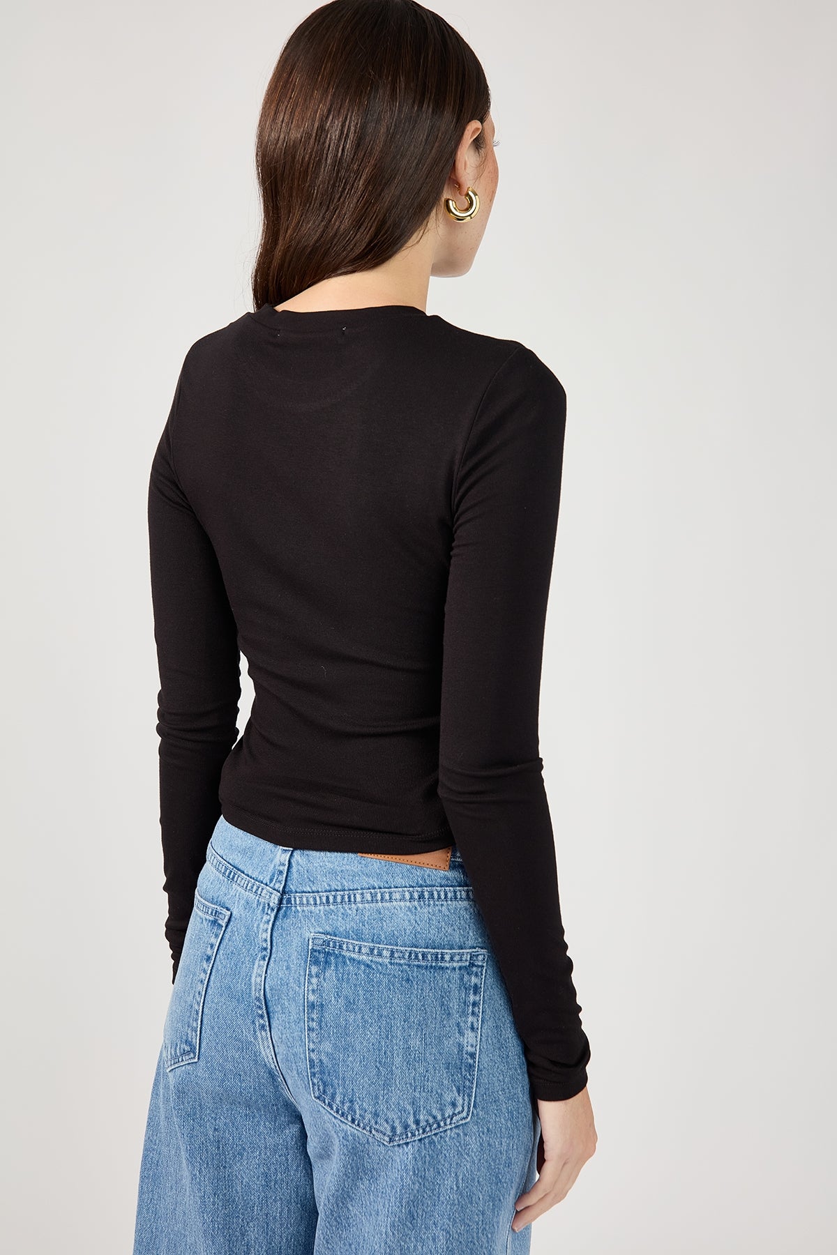 Perfect Stranger Long Sleeve Top Black