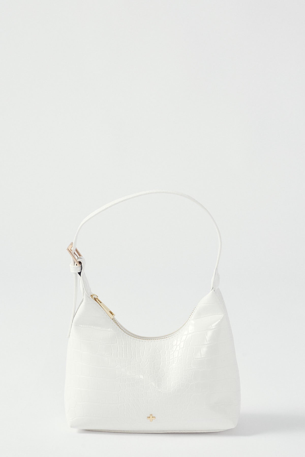 Peta + Jain Cambridge White Faux Croc/Gold