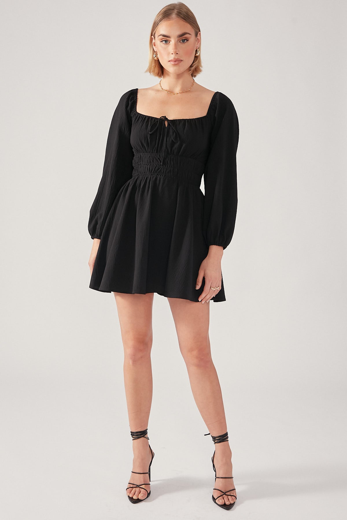 Perfect Stranger Cece L/S Mini Dress Black