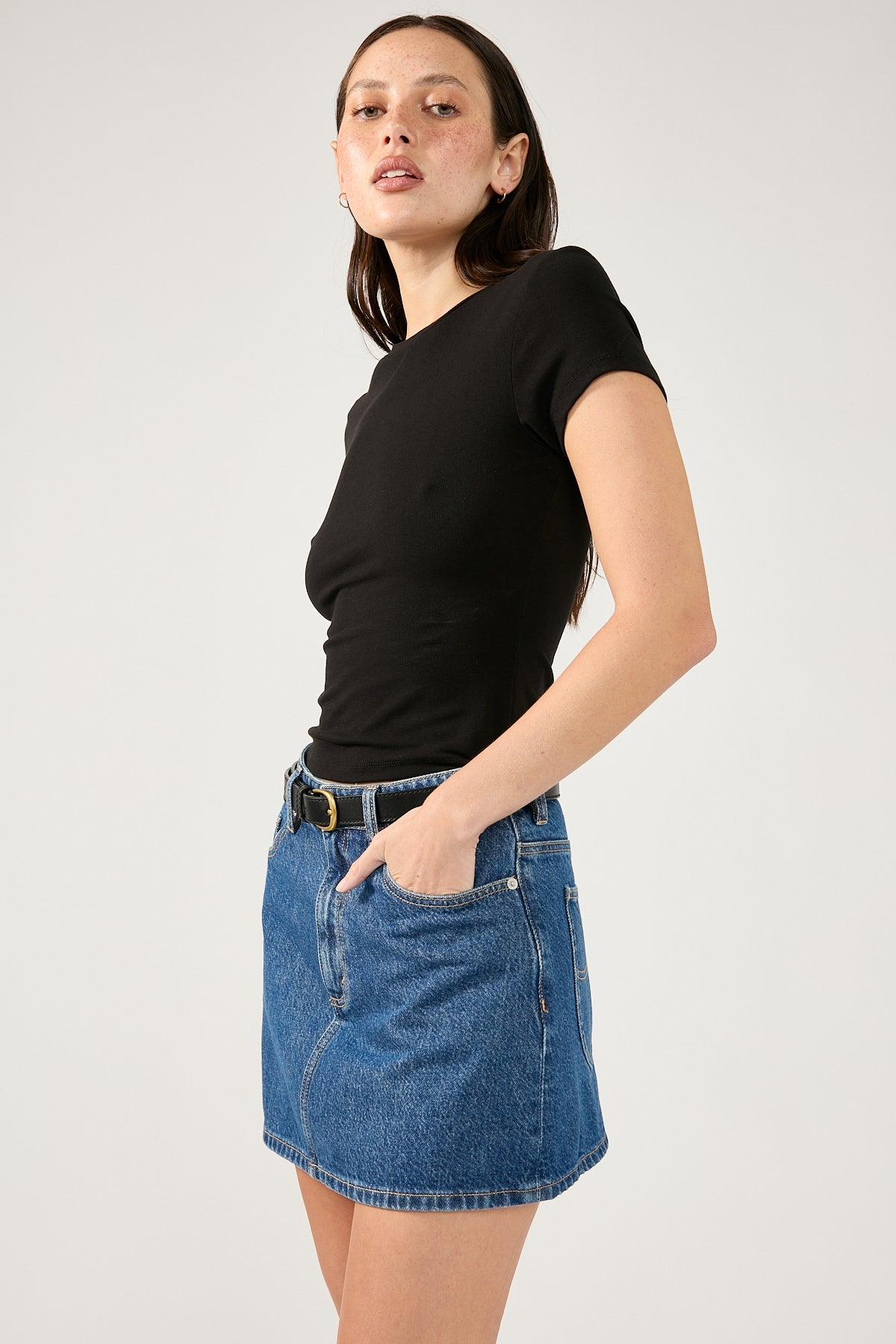 Lee Relaxed Mini Skirt Blue Dreamer