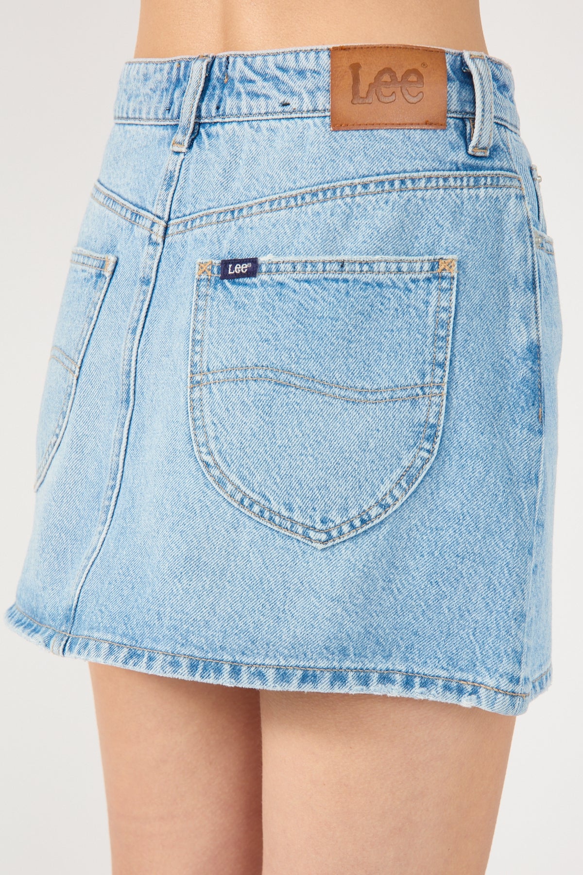 Lee Relaxed Mini Skirt Diamond Blue