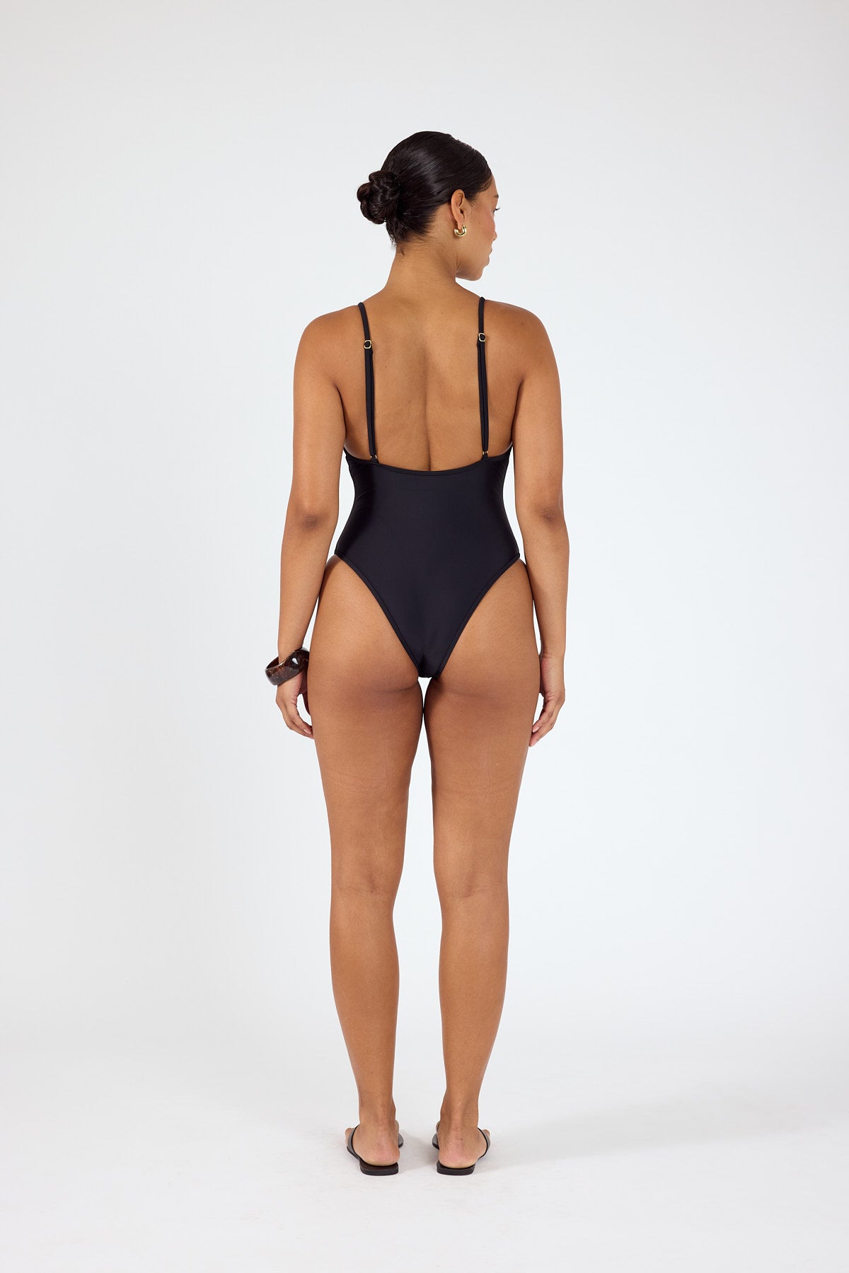 Perfect Stranger Spice Sunset One Piece Bodysuit Black