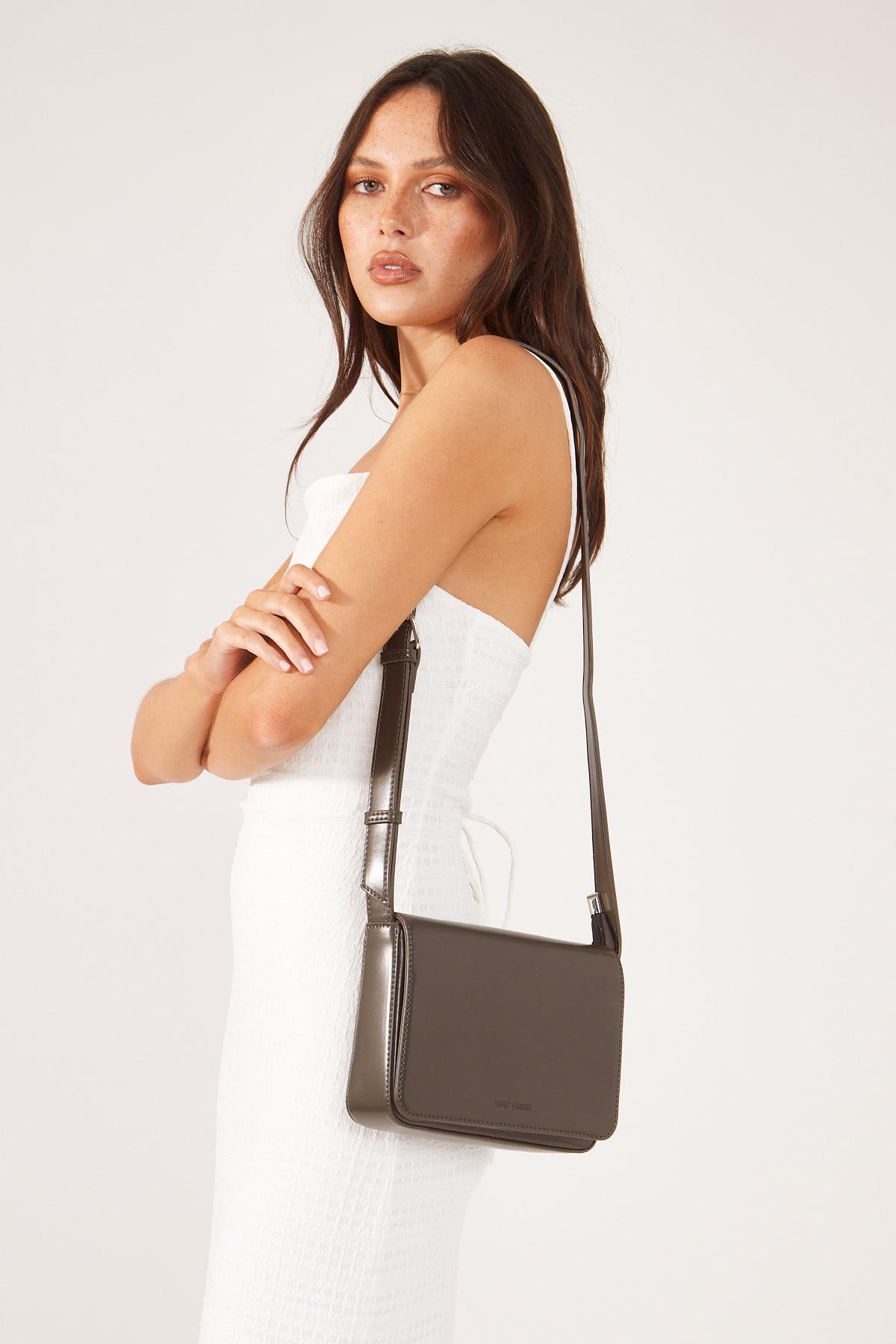 Perfect Stranger Frankie Square Shoulder Bag Grey