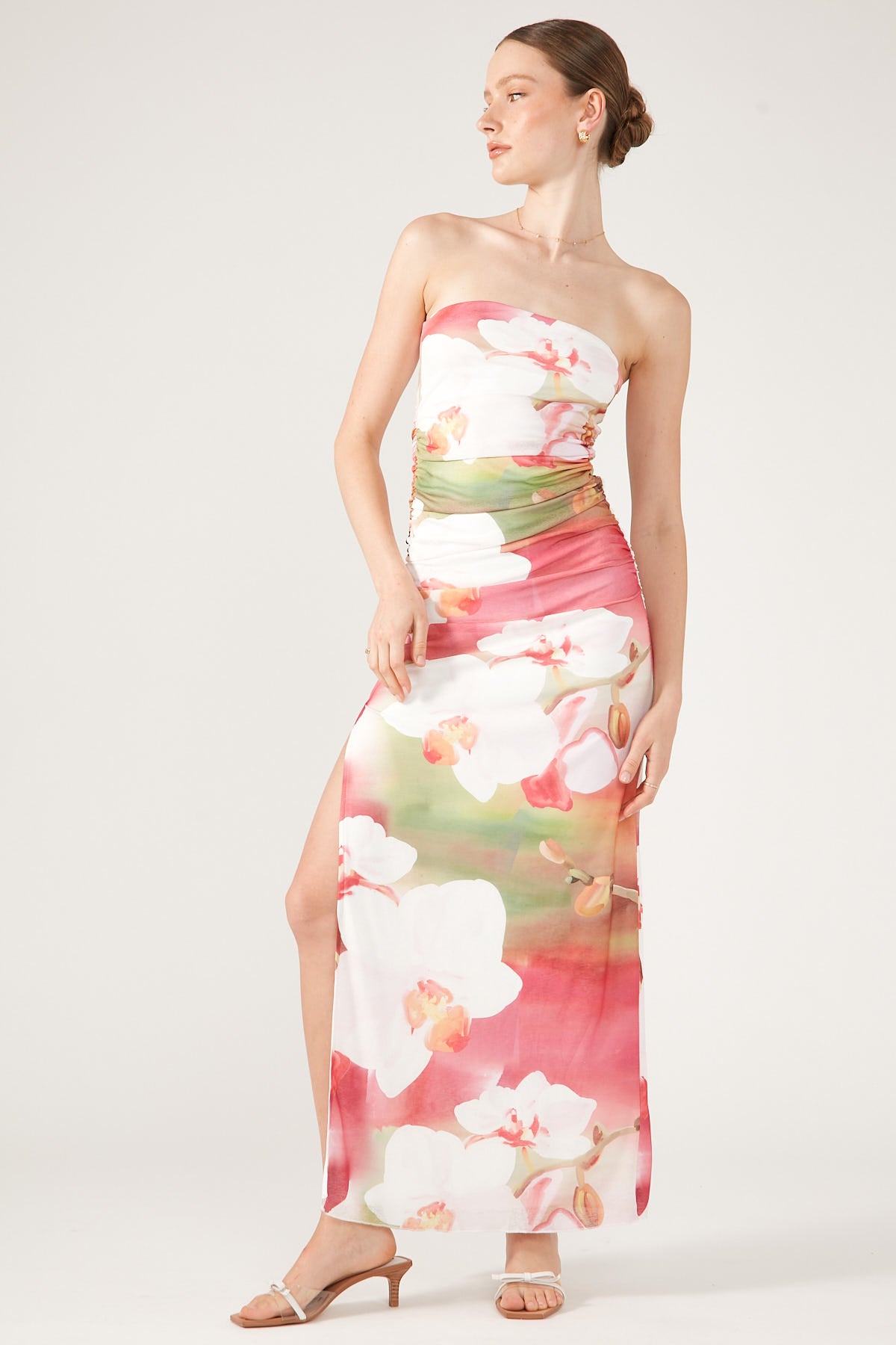 Perfect Stranger Orchid Oasis Strapless Maxi Multi