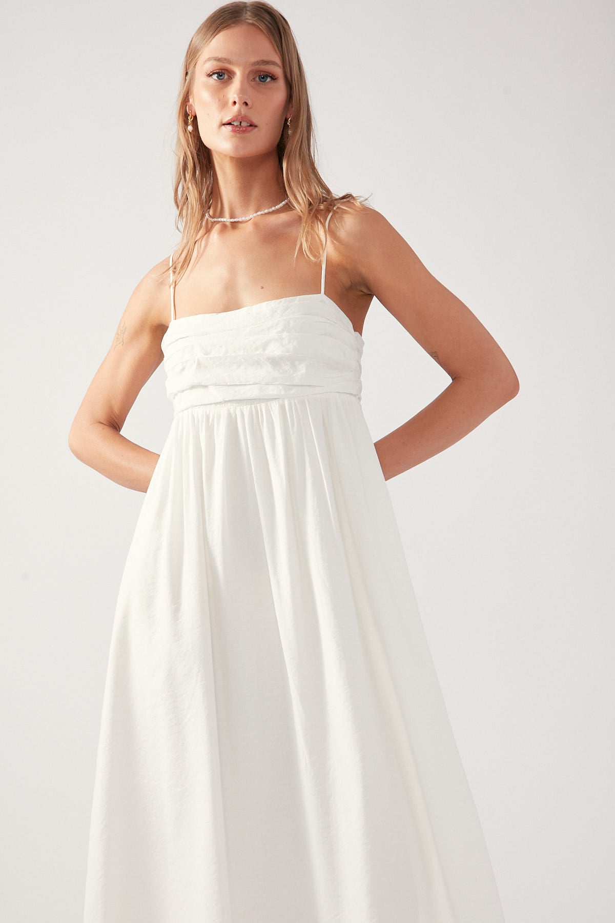 Perfect Stranger Sea Breeze Midi Dress White