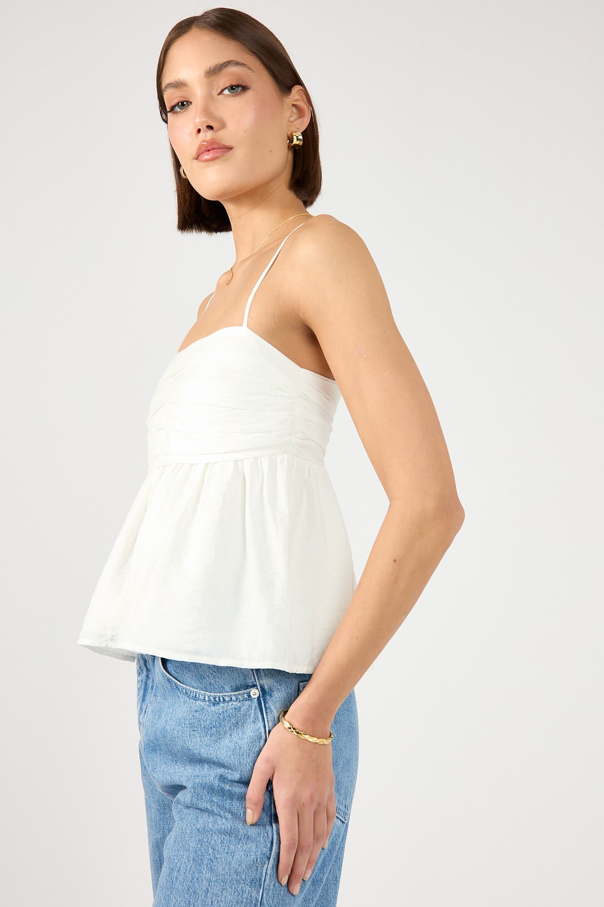 Perfect Stranger Sea Breeze Cami Top White