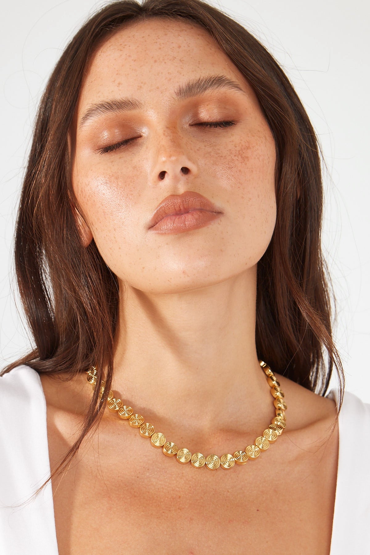 Perfect Stranger Theia Spiral Necklace 18k Gold Plated 18K Gold Plated