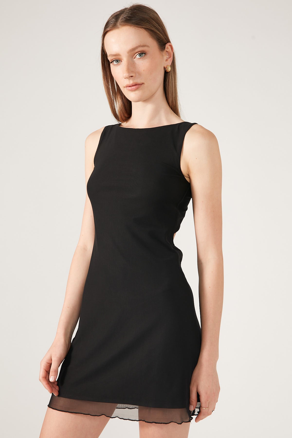 Perfect Stranger Aruba Backless Mini Dress Black