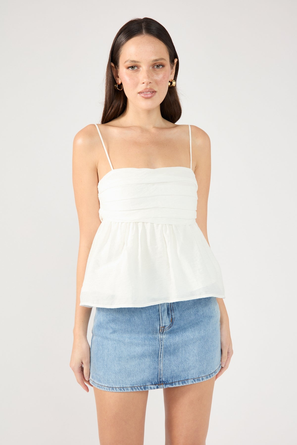 Perfect Stranger FRANCIS MINI DENIM SKIRT Mid Blue Denim