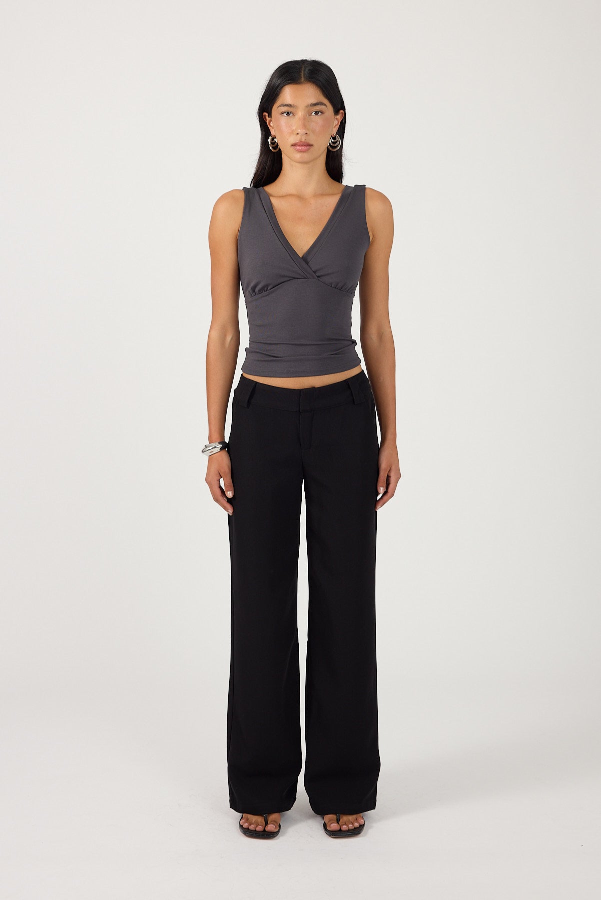 Perfect Stranger Cocona Low Rise Recycled Tailored Pant Black
