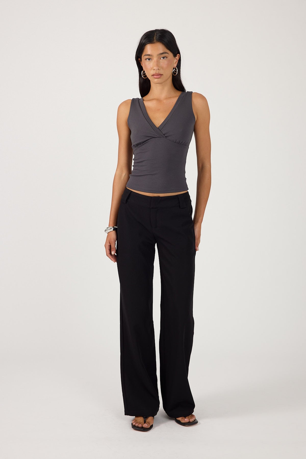 Perfect Stranger Cocona Low Rise Recycled Tailored Pant Black