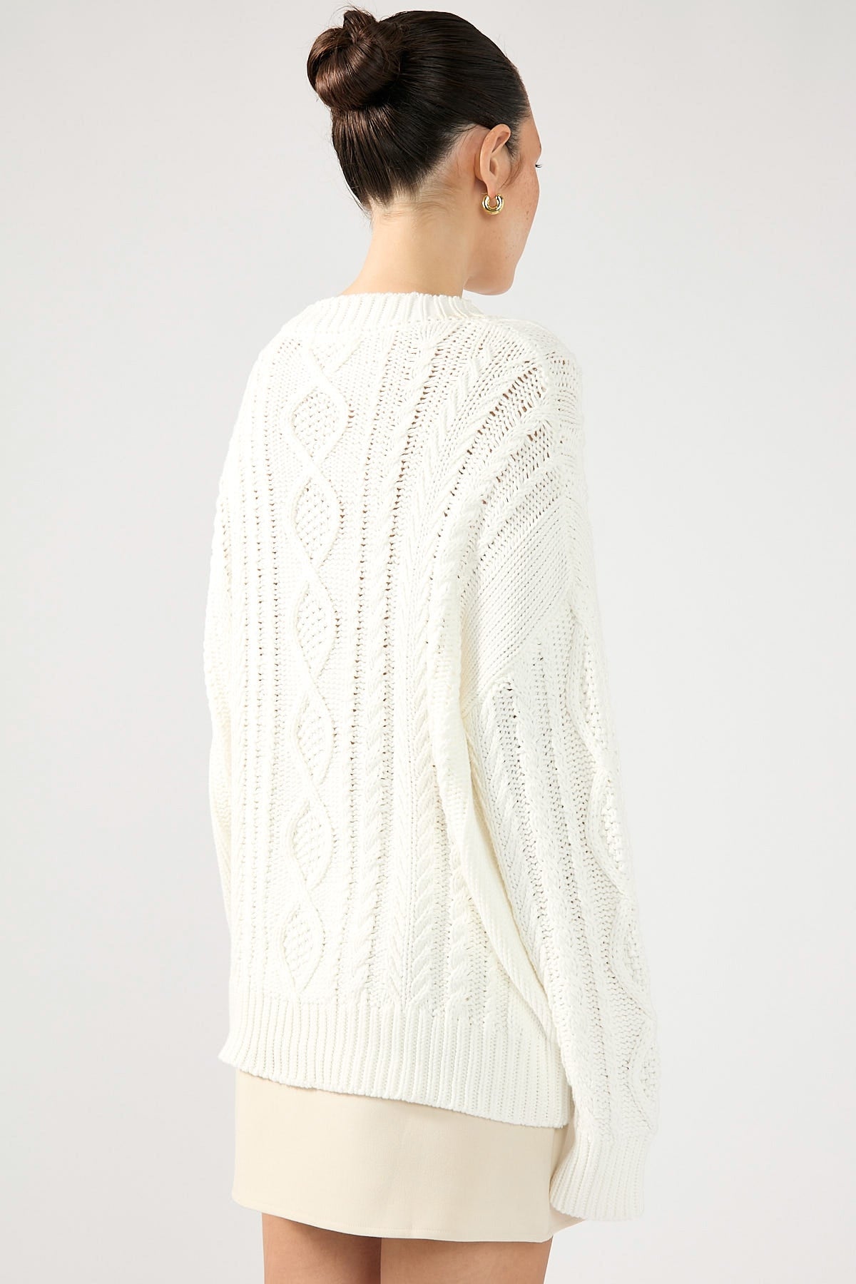 Perfect Stranger Jessna Oversized Cable Knit Cream