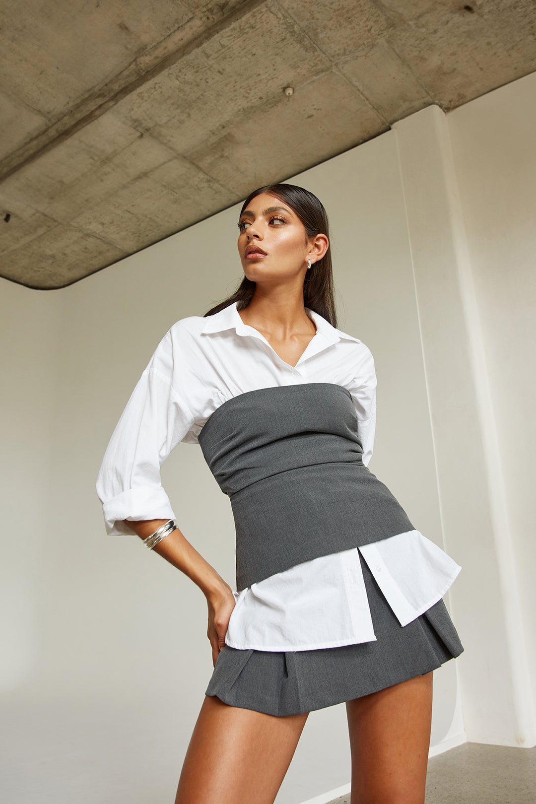 Perfect Stranger Ginny Mid Rise Skort Green main image 1