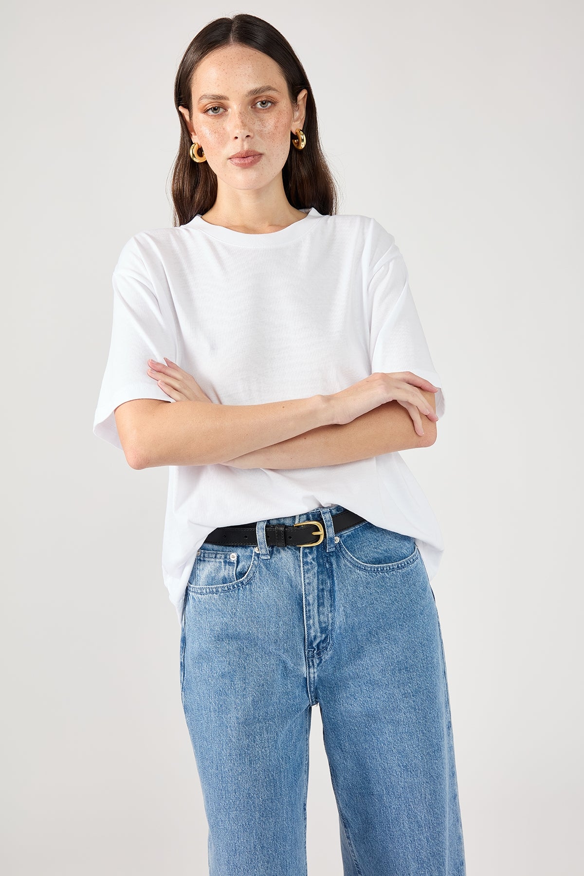 Perfect Stranger Oversized Basic Tee White