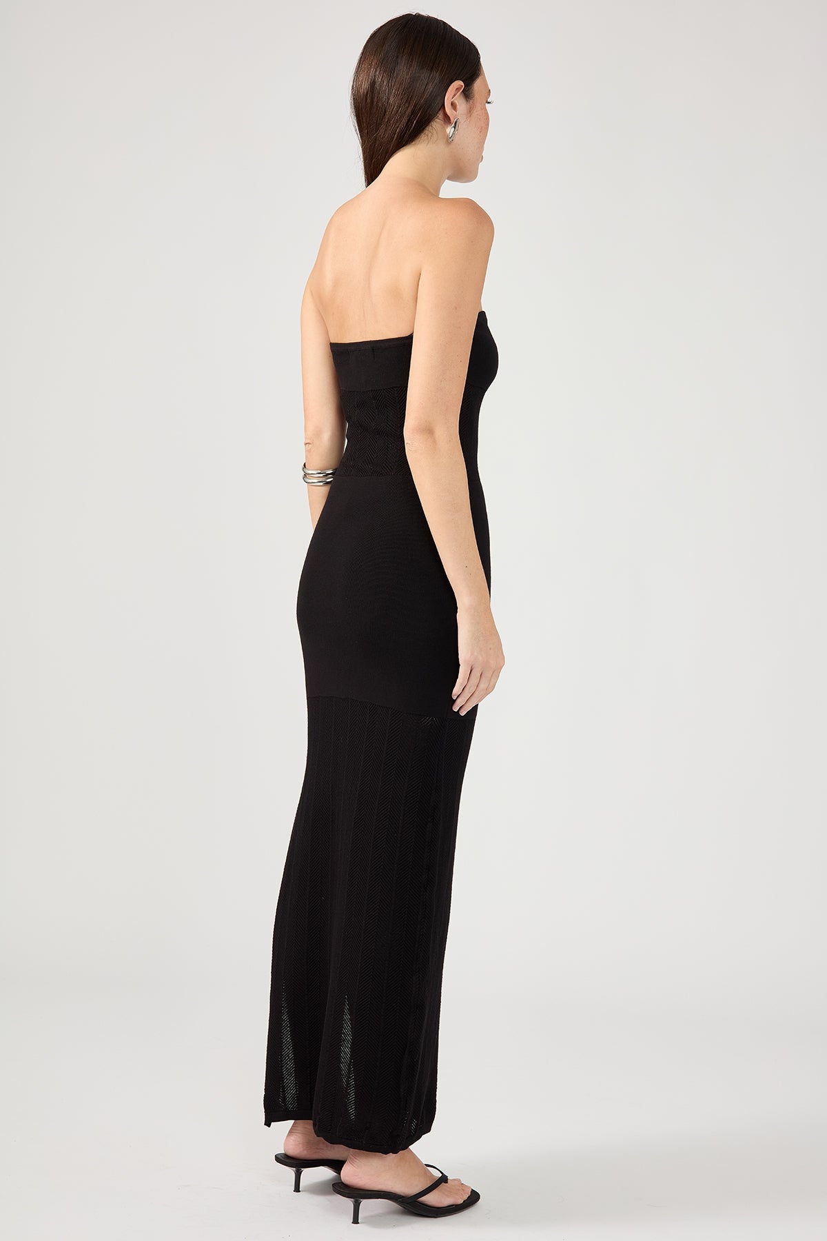 Perfect Stranger IMOGEN STRAPLESS KNIT MAXI DRESS Black