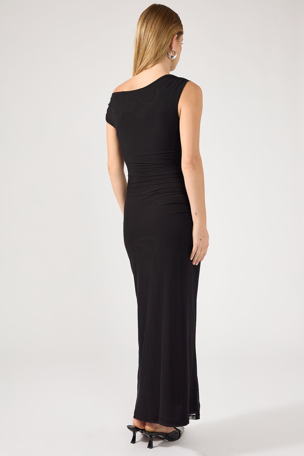 Perfect Stranger Diane Ruched Maxi Dress Charcoal