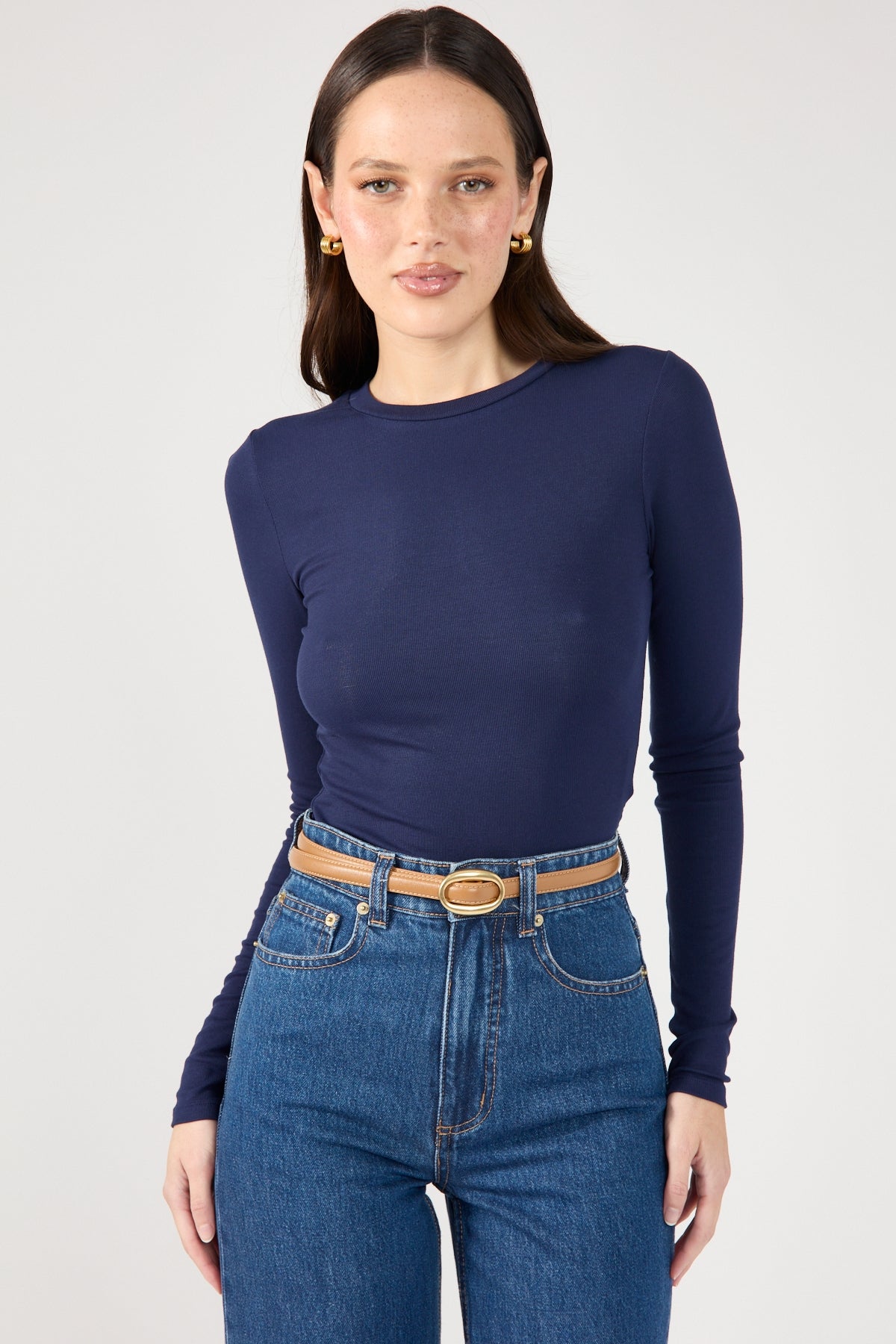 Perfect Stranger Long Sleeve Top Blue