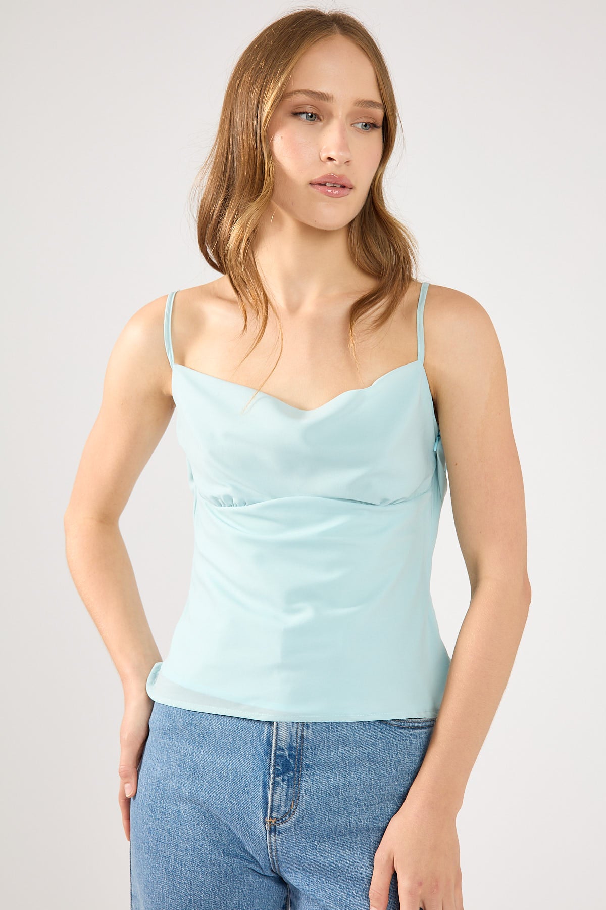 Perfect Stranger Soft Light Recycled Cami Top Blue