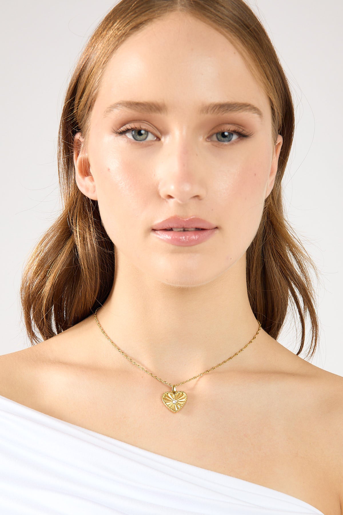 Perfect Stranger Amour Heart Necklace 18k Gold Plated