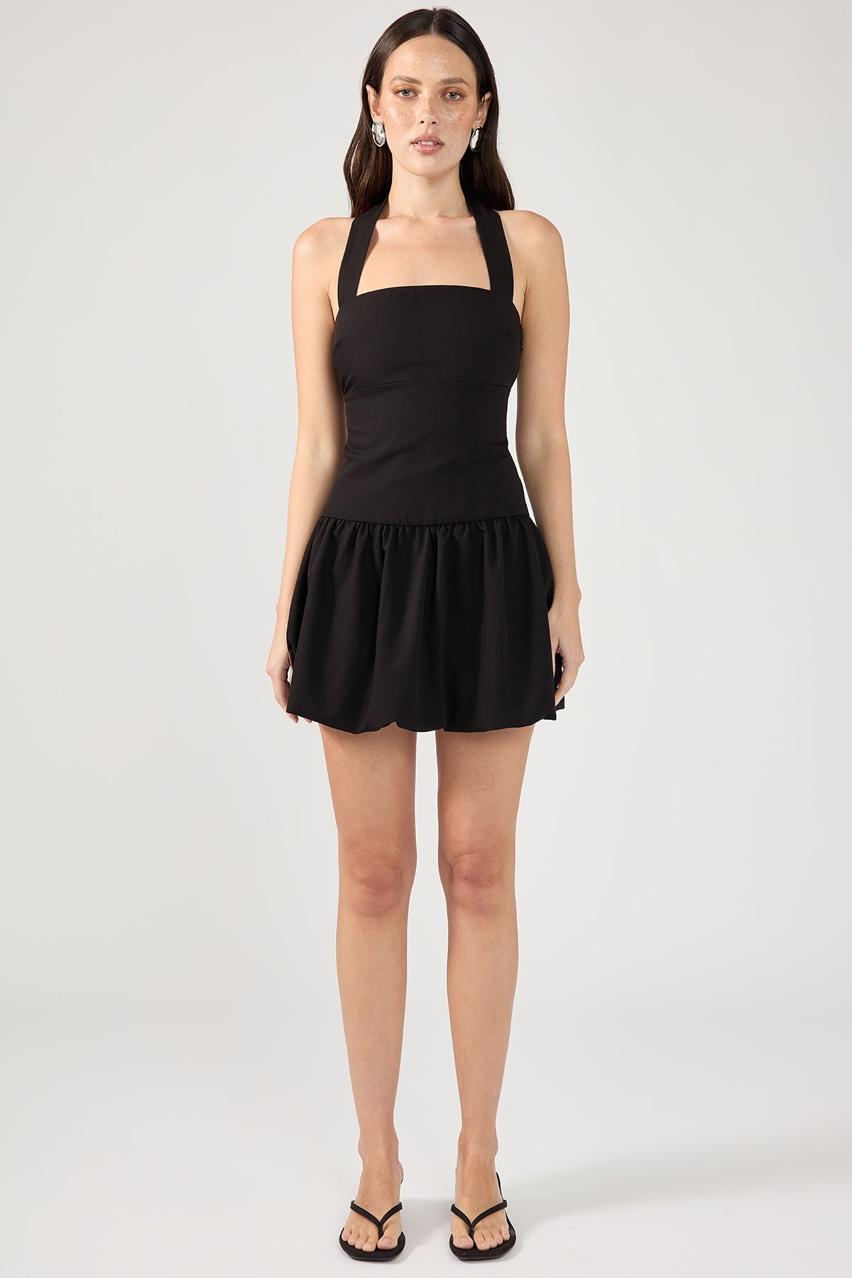 Perfect Stranger In My Bubble Mini Dress Black